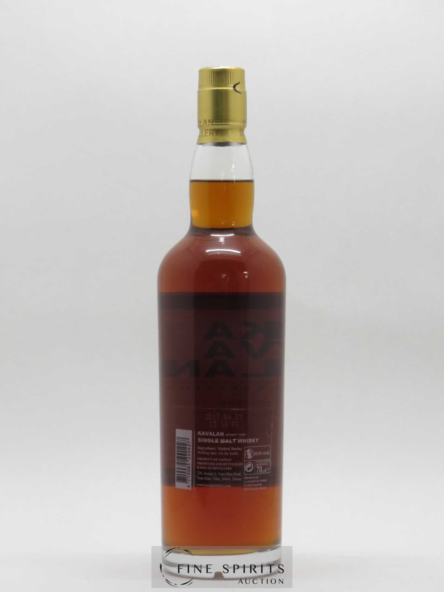 Kavalan Of. Brandy Cask Cask n°A090620014 - One of 152 bottles - bottled 2017 Cask Strength N°068 - Posten von 1 Flasche - 2