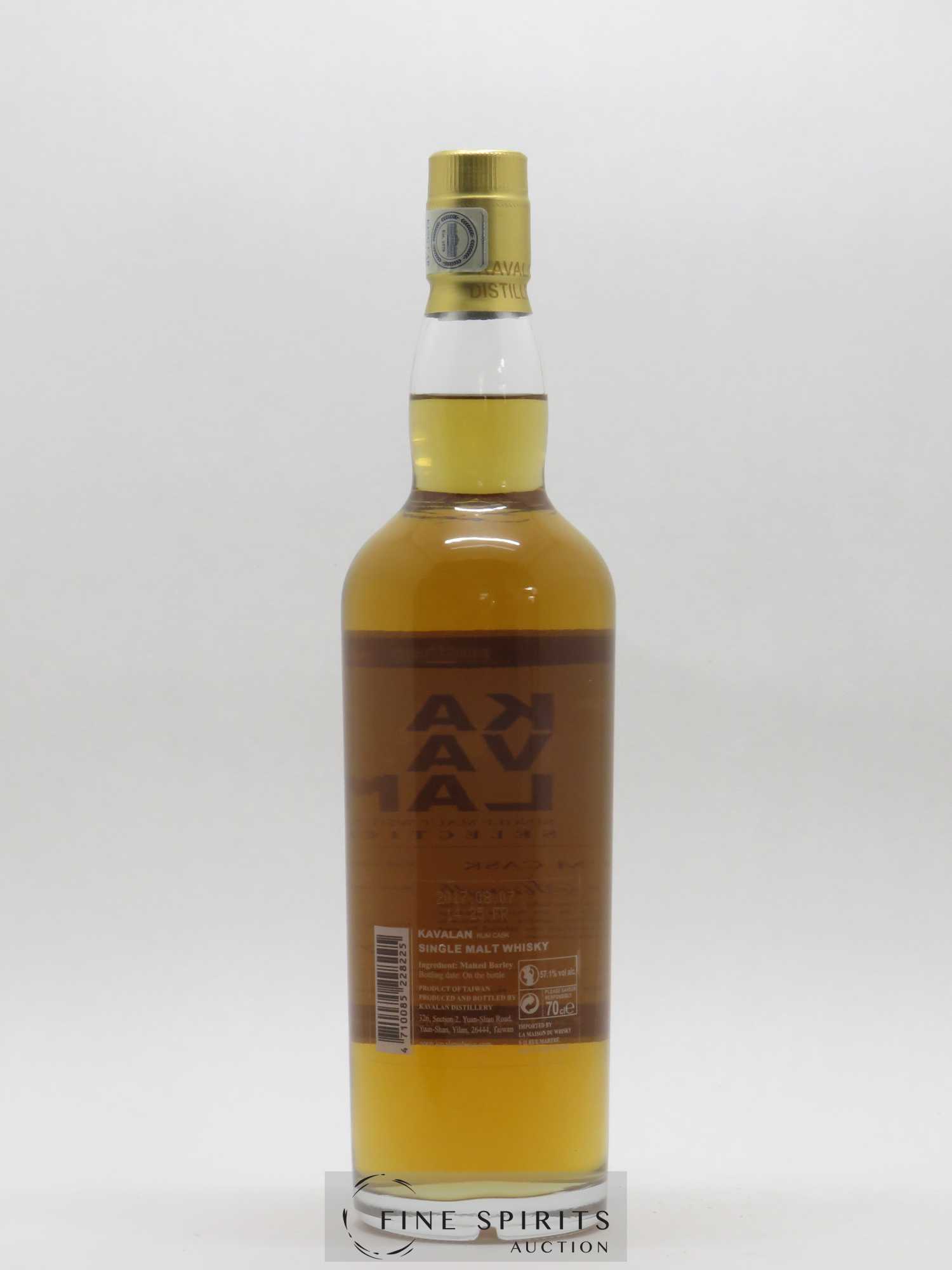 Kavalan Of. Rum Cask Cask n°M111104067A - One of 170 bottles - bottled 2017 Cask Strength N°092 - Posten von 1 Flasche - 2