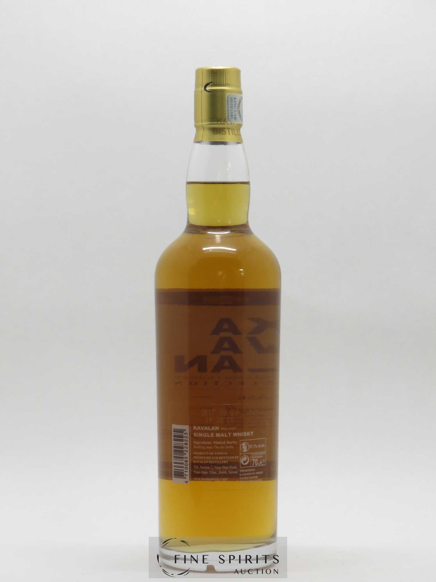 Kavalan Of. Rum Cask Cask n°M111104067A - One of 170 bottles - bottled 2017 Cask Strength N°102 - Posten von 1 Flasche - 2
