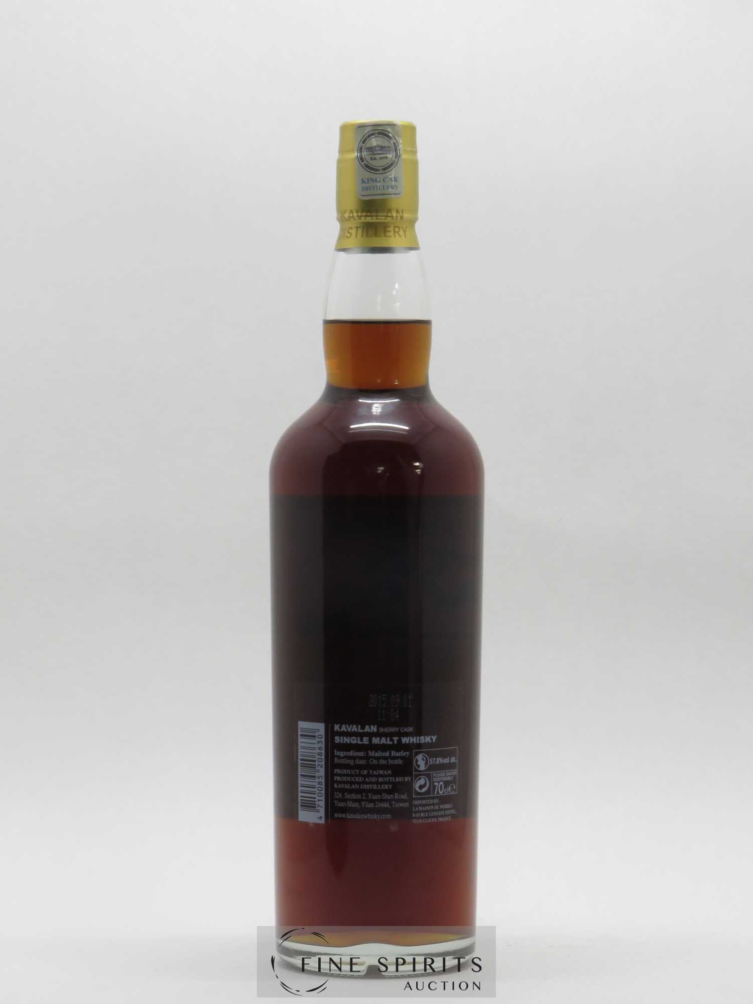 Kavalan Of. Solist Sherry Cask Cask n°S090619005B - One of 507 bottles - bottled 2015 Cask Strength N°491 - Posten von 1 Flasche - 2