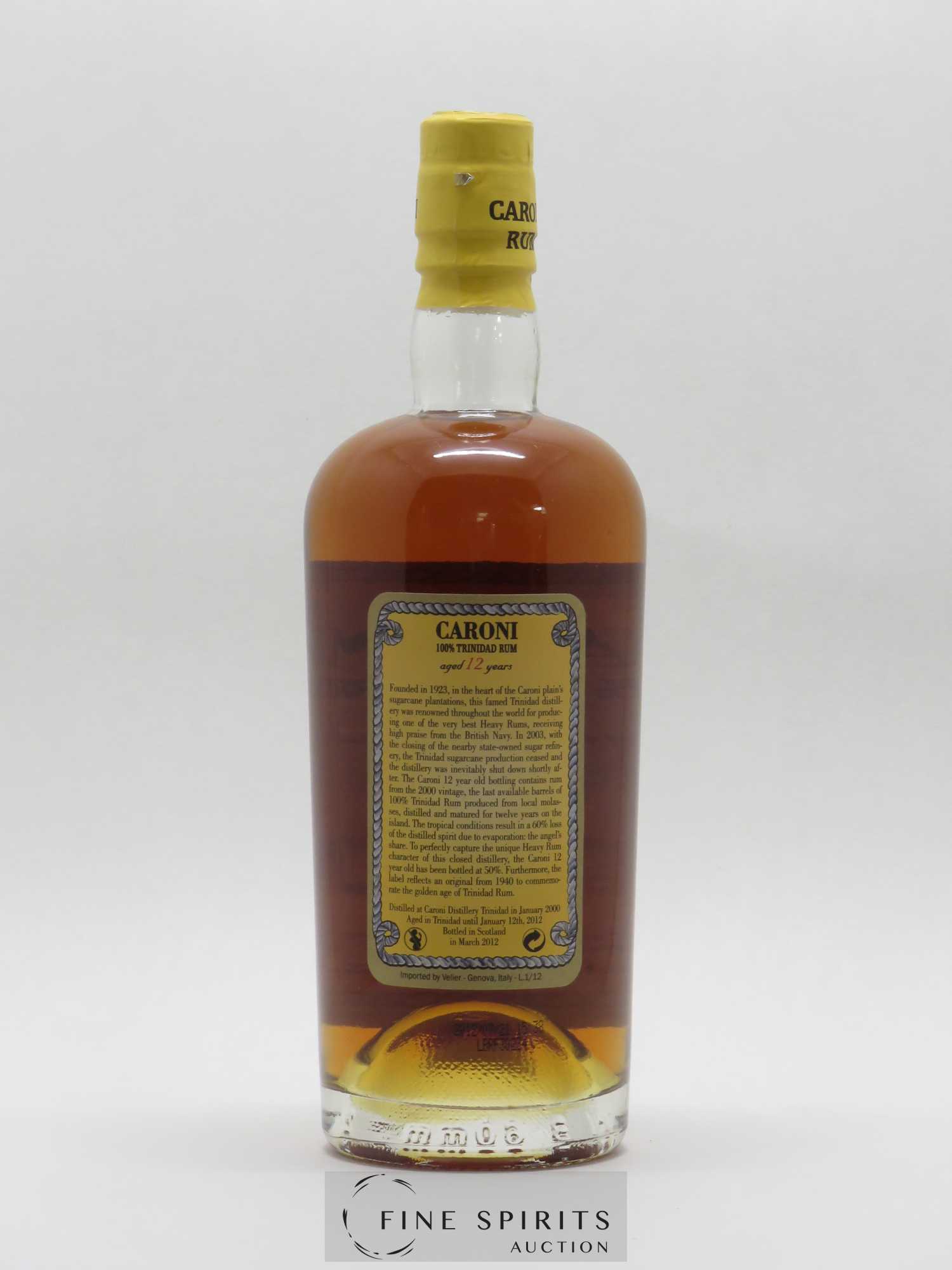 Caroni 12 years 2000 Velier 100° Proof bottled 2012 Extra Strong - Lot de 1 bouteille - 1