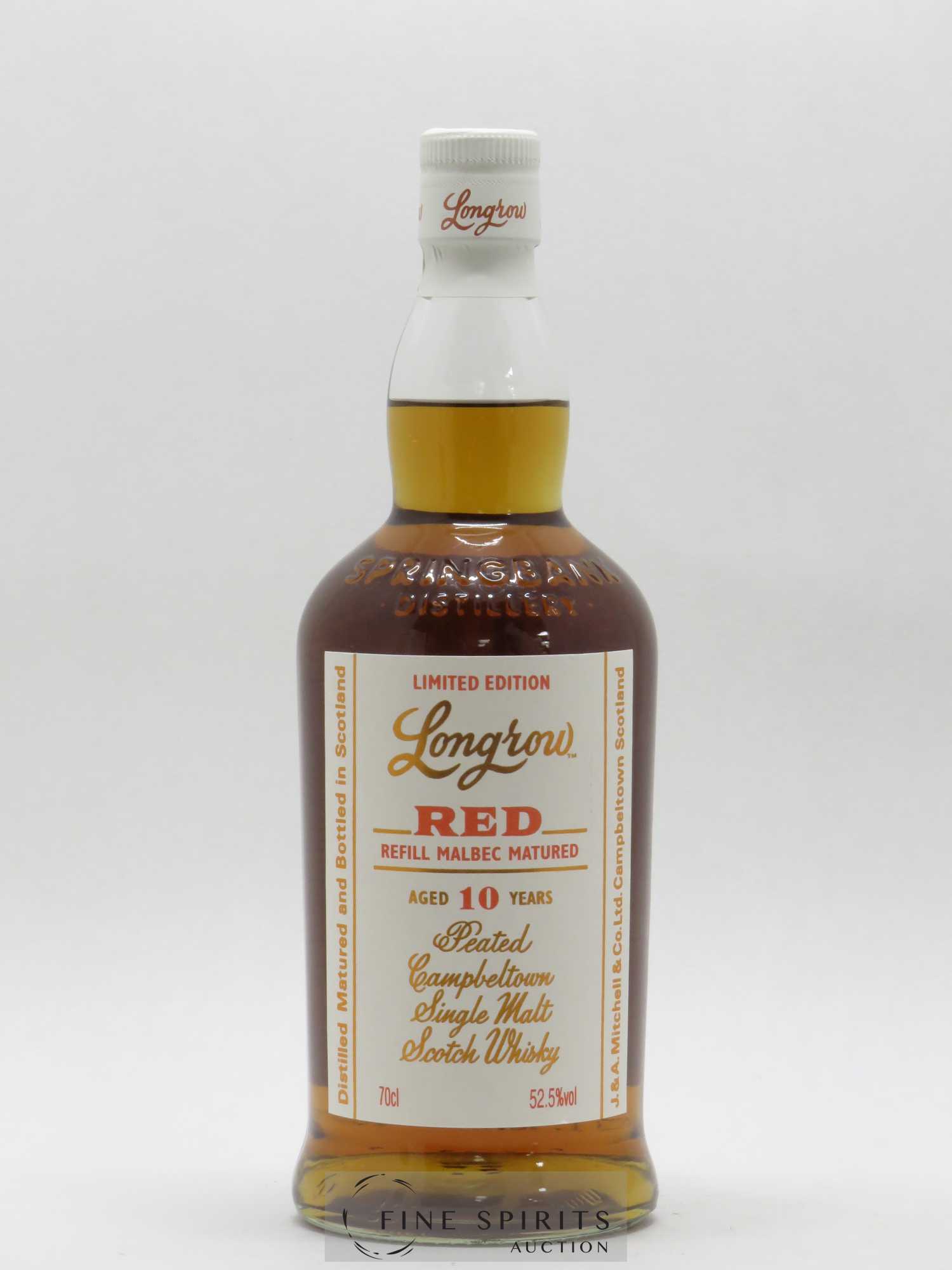 Longrow 10 years Of. Red Peated - Refill Malbec Matured Limited Edition - Lot de 1 bouteille - 1