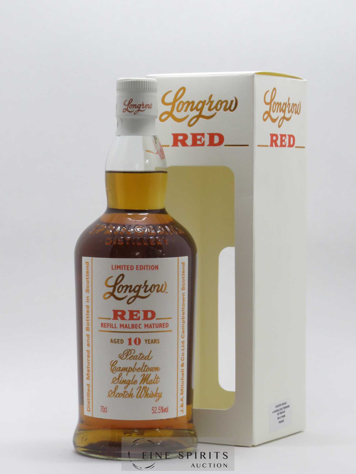 Longrow 10 years Of. Red Peated - Refill Malbec Matured Limited Edition - Lot de 1 bouteille - 0