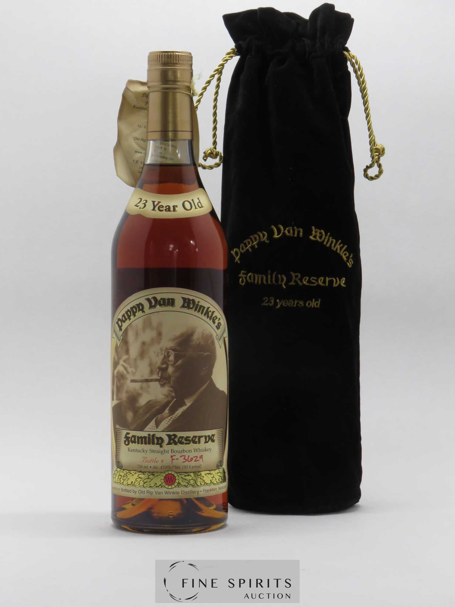 Pappy Van Winkle's 23 years Of. Old Rip Van Winkle Distillery Family Reserve N° F-3629 - Lotto di 1 bottiglia - 0