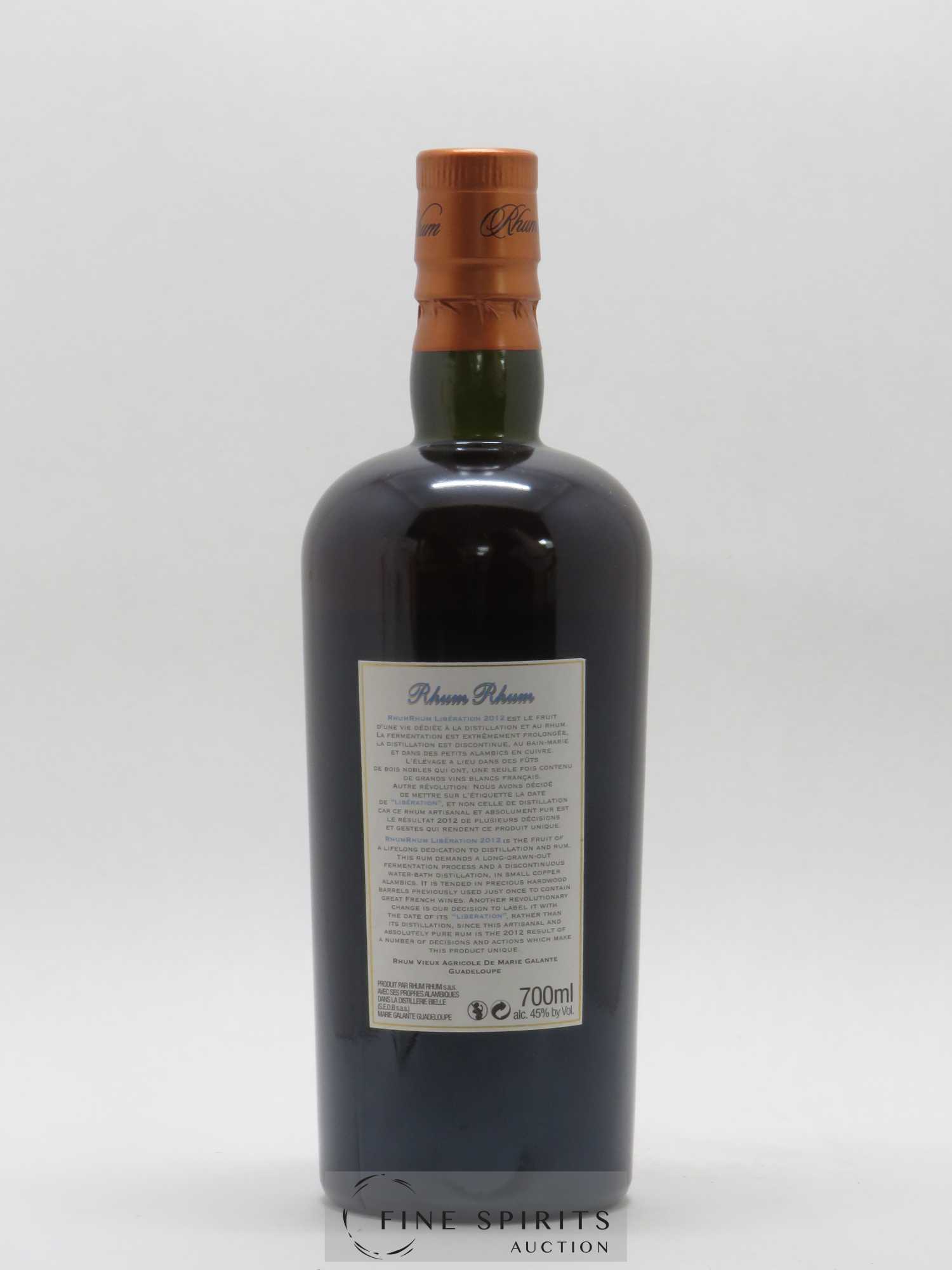 Rhum Rhum Of. PMG - Maitre Capovilla Libération 2012 Bois Noble - Lot de 1 bouteille - 2