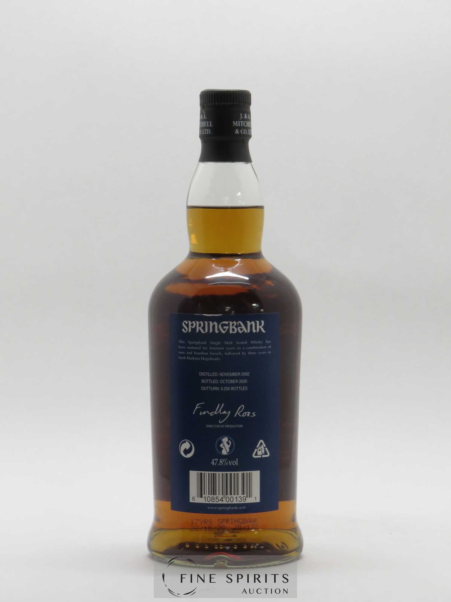 Springbank 17 years 2002 Of. One of 9200 bottles - Bottled 2020 Madeira Wood - Lot de 1 bouteille - 2