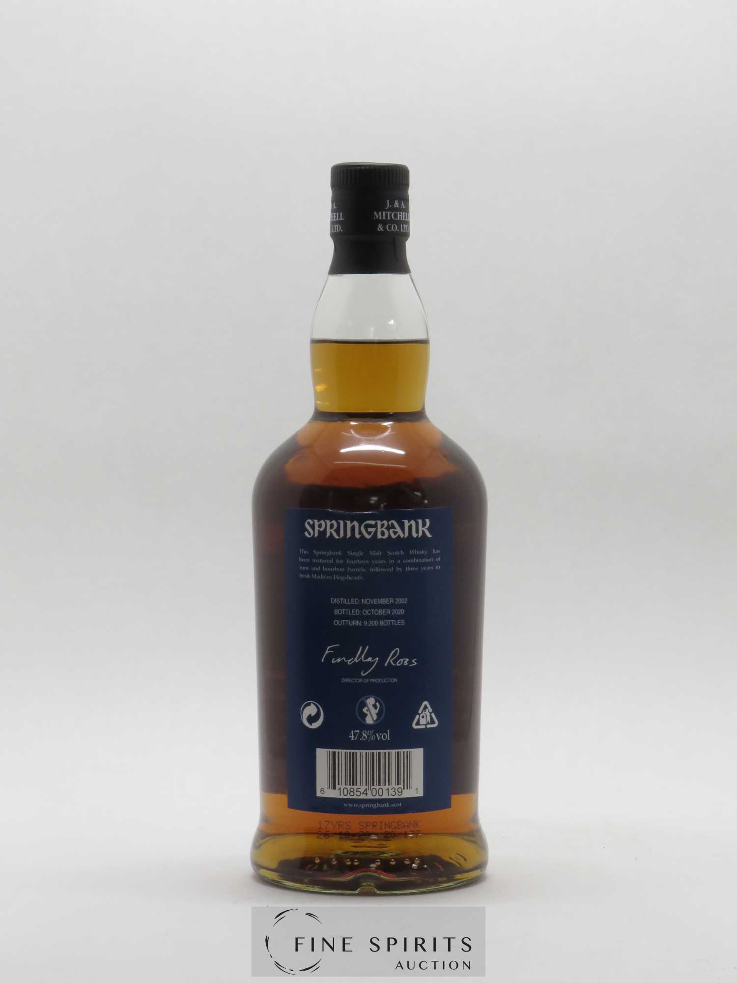 Springbank 17 years 2002 Of. One of 9200 bottles - Bottled 2020 Madeira Wood - Lot de 1 bouteille - 2