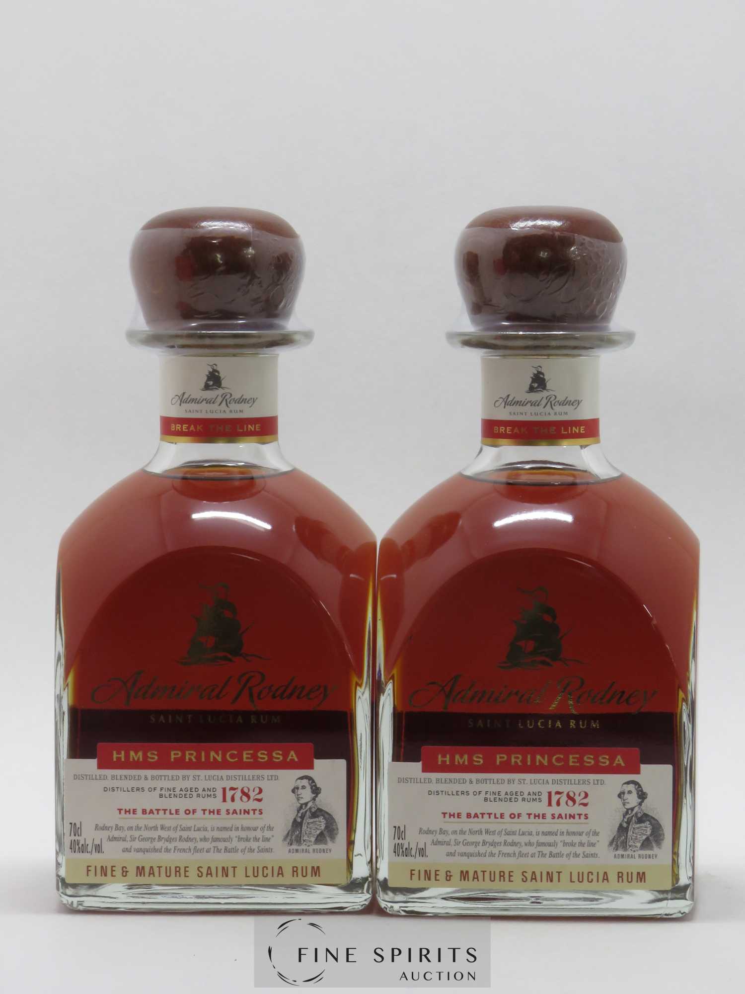 Admiral Rodney Of. The Battle of The Saints HMS Princessa - Lot de 2 bouteilles - 1