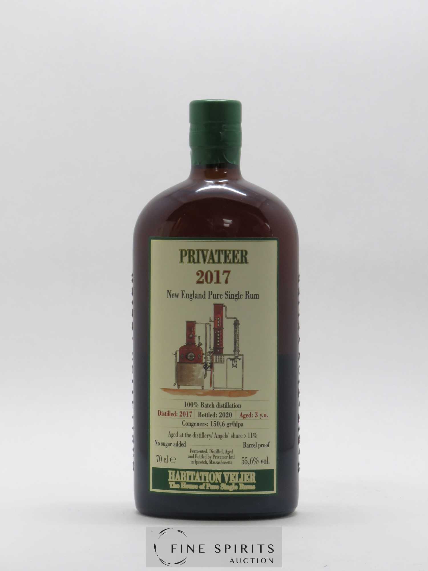 Privateer 3 years 2017 Of. Habitation Velier bottled 2020 Full Proof - Lot de 1 bouteille - 1