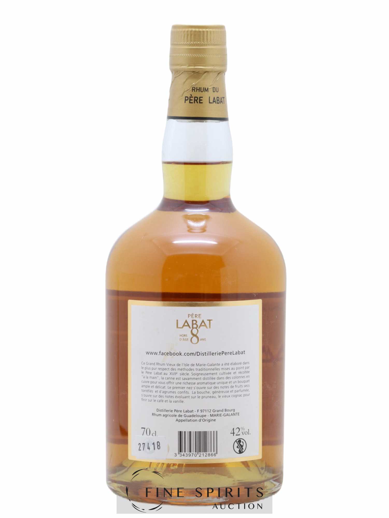 Père Labat 8 years Of. Hors d'Âge Fûts de Chêne - Lot de 1 bouteille - 2