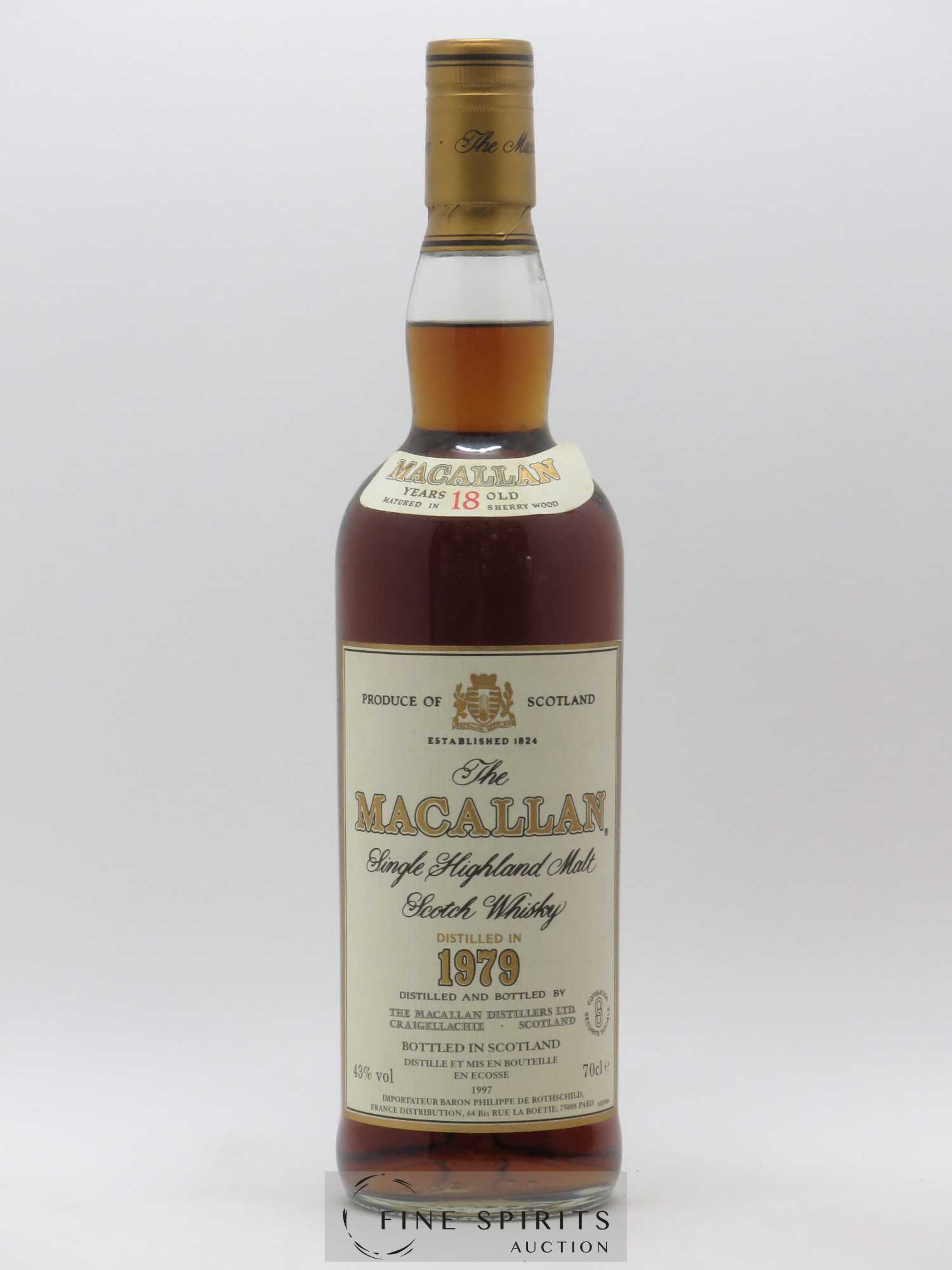 Macallan (The) 18 years 1979 Of. Sherry Wood Matured - bottled 1997 Rothschild Import - Lot de 1 bouteille - 1