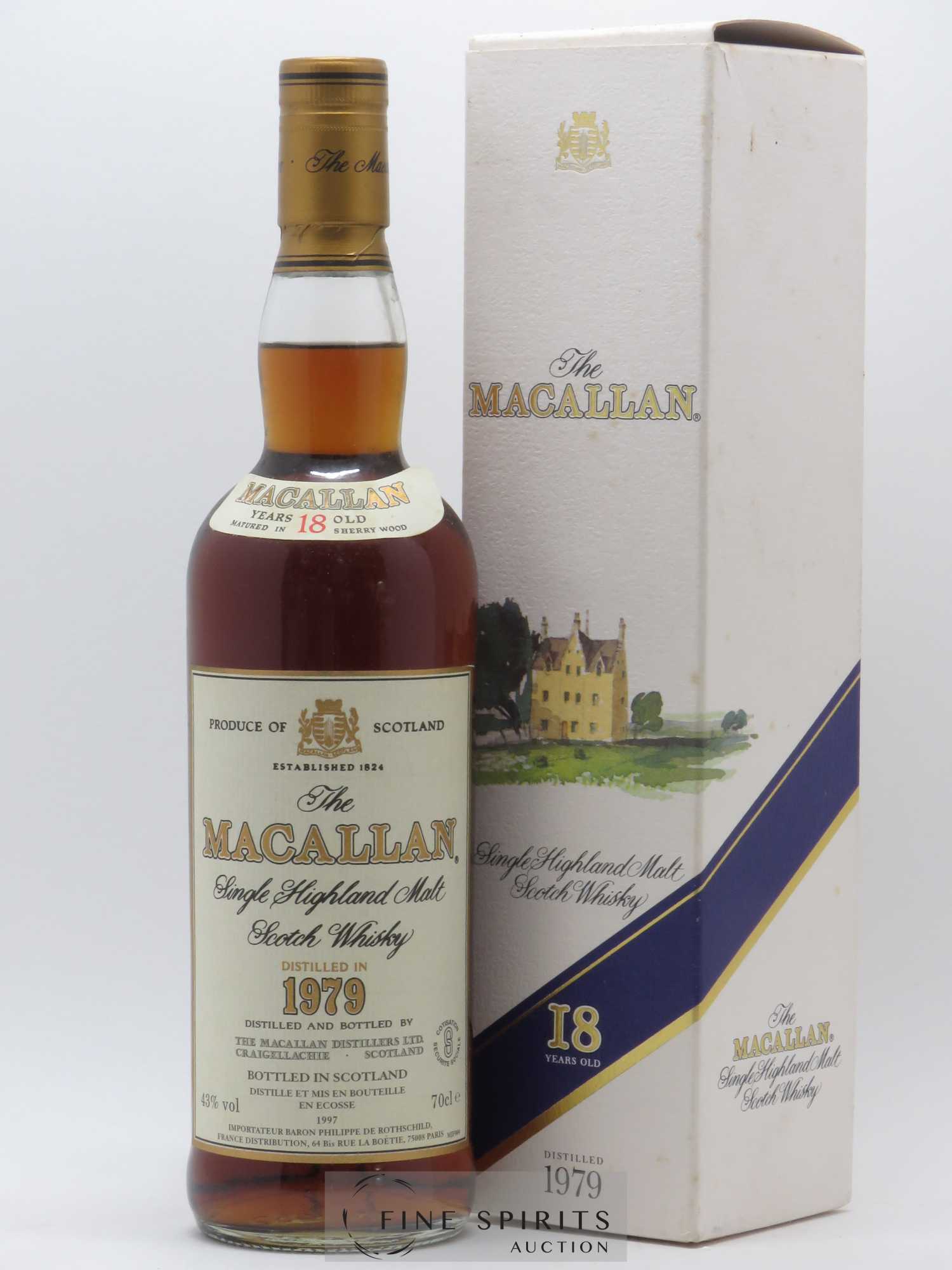 Macallan (The) 18 years 1979 Of. Sherry Wood Matured - bottled 1997 Rothschild Import - Lot de 1 bouteille - 0