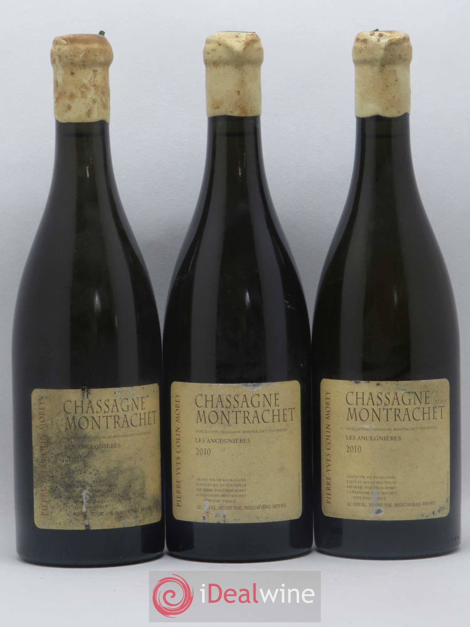 Chassagne-Montrachet Les Ancégnières Pierre-Yves Colin Morey 2010 - Lot de 3 bouteilles - 0