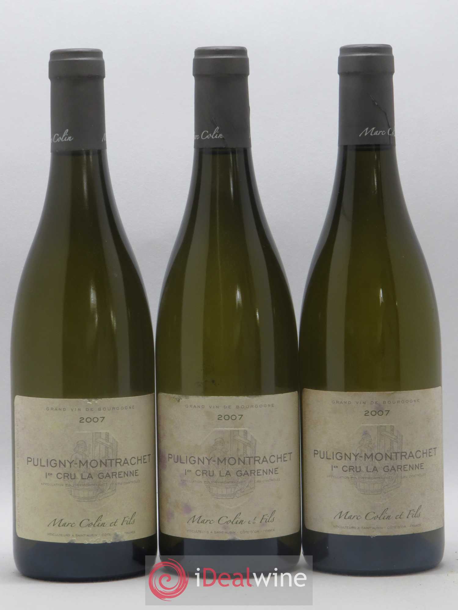 Puligny-Montrachet 1er Cru La Garenne Marc Colin & Fils 2007 - Lot de 3 bouteilles - 0