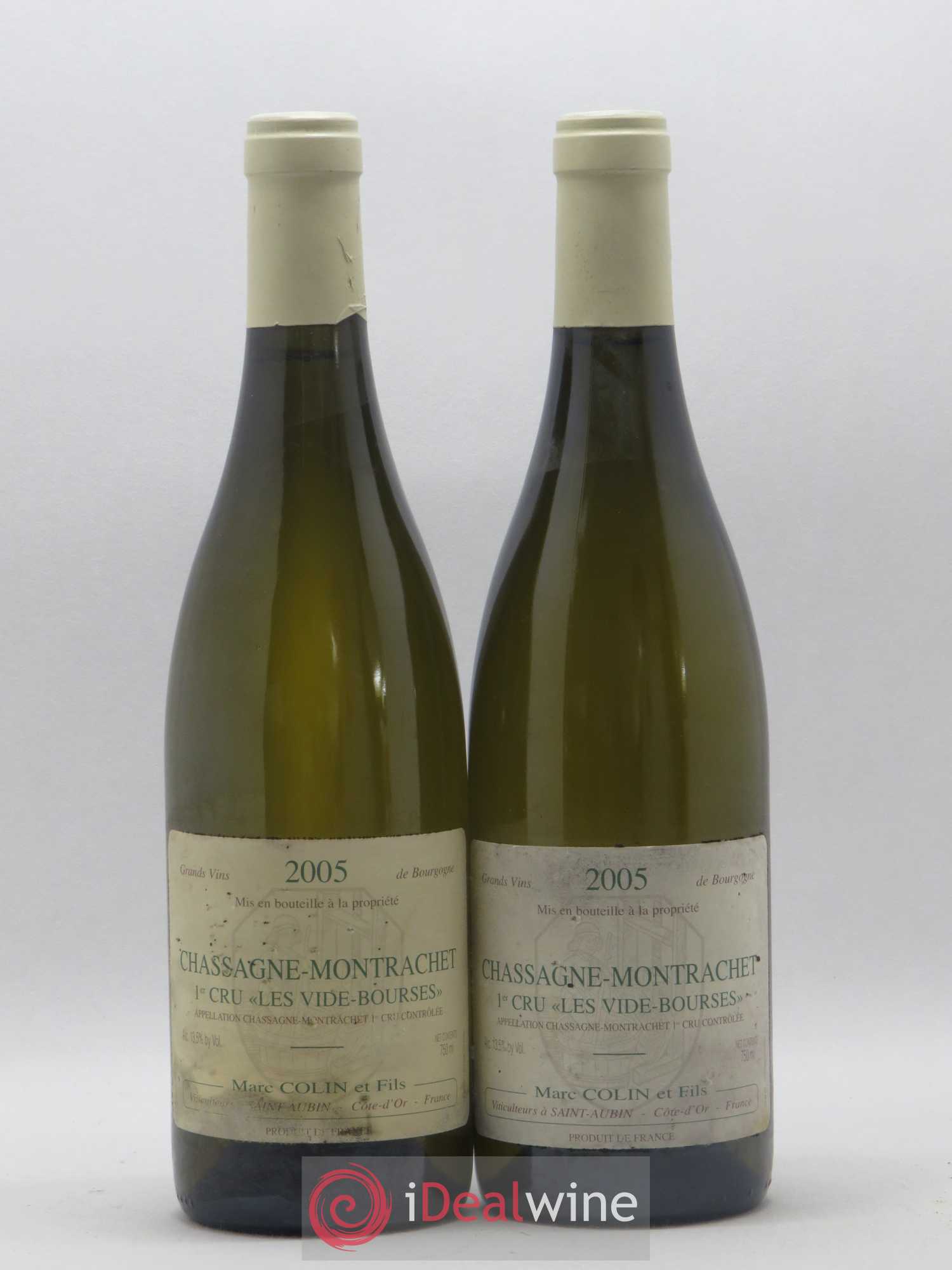 Chassagne-Montrachet 1er Cru Les Vide-Bourses Marc Colin & Fils 2005 - Lot de 2 bouteilles - 0