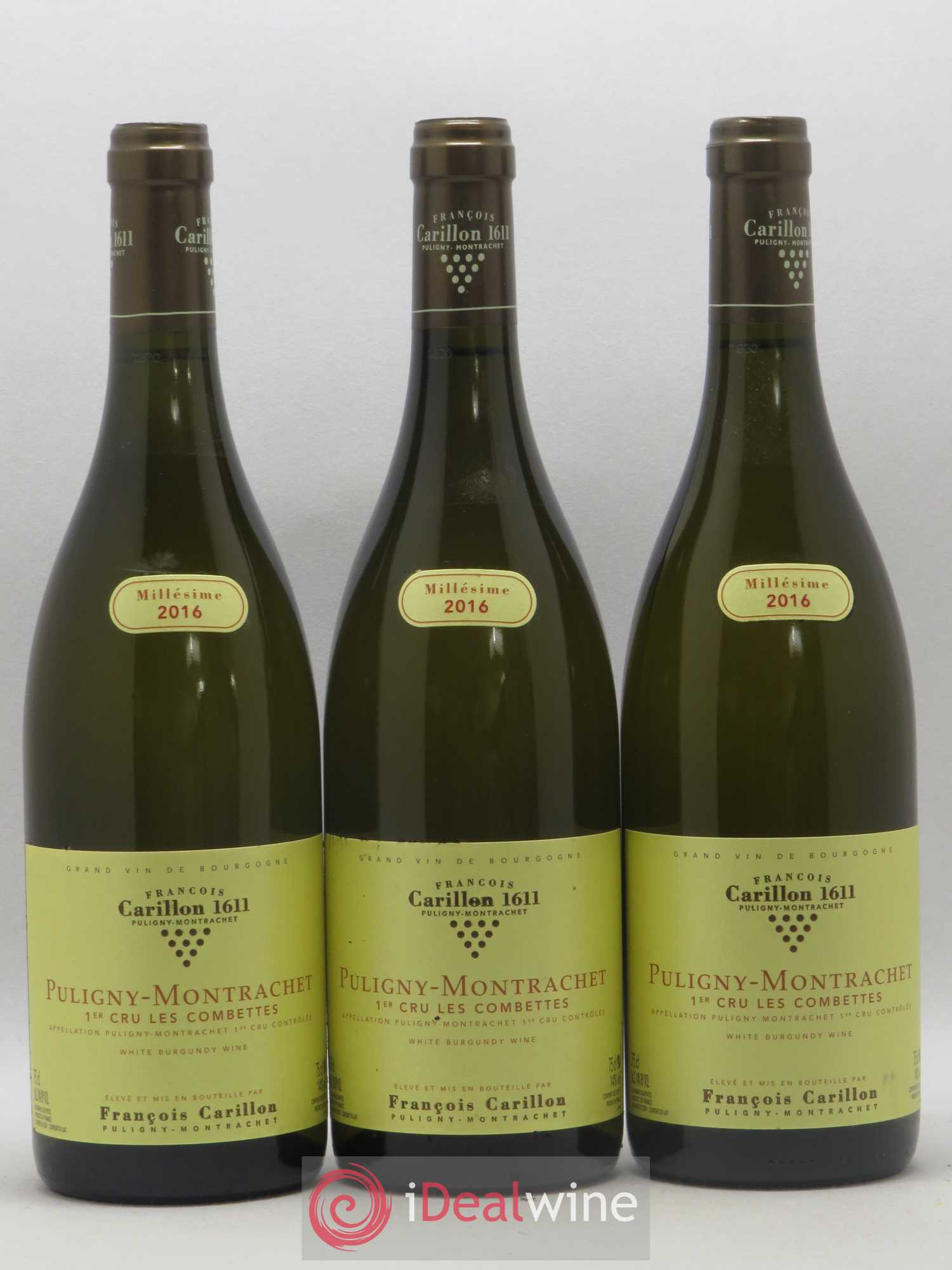 Puligny-Montrachet 1er Cru Les Combettes François Carillon 2016 - Lot de 3 bouteilles - 0