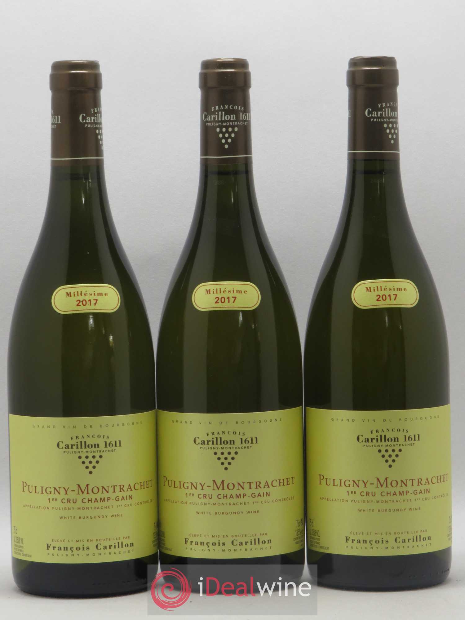 Puligny-Montrachet 1er Cru Champ-Gain François Carillon 2017 - Lot de 3 bouteilles - 0