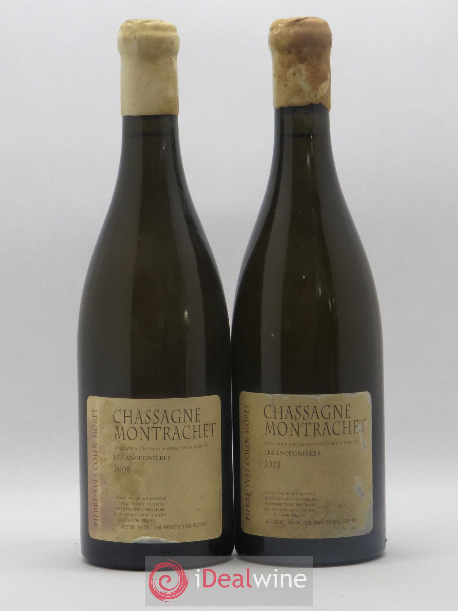 Chassagne-Montrachet Les Ancégnières Pierre-Yves Colin Morey 2008 - Lot de 2 bouteilles - 0