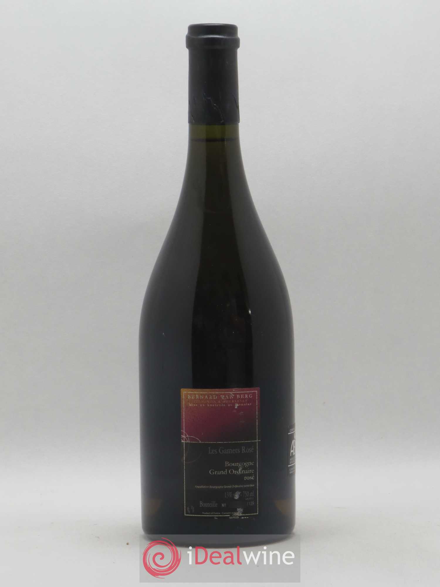 Bourgogne Grand Ordinaire Les Gamets Rosé Bernard Van Berg 2011 - Posten von 1 Flasche - 1