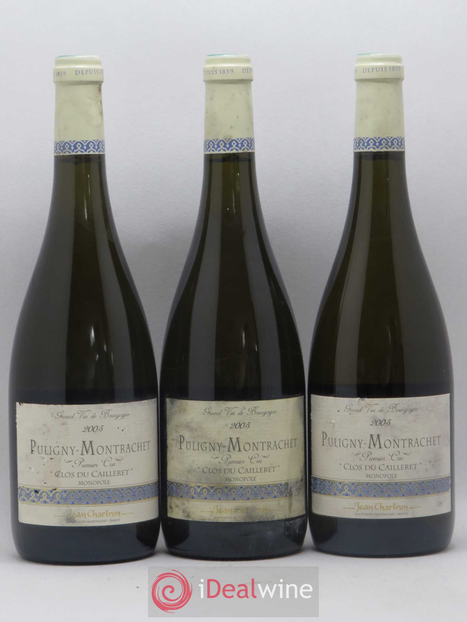 Puligny-Montrachet 1er Cru Clos du cailleret Jean Chartron (Domaine) 2005 - Lot de 3 bouteilles - 0