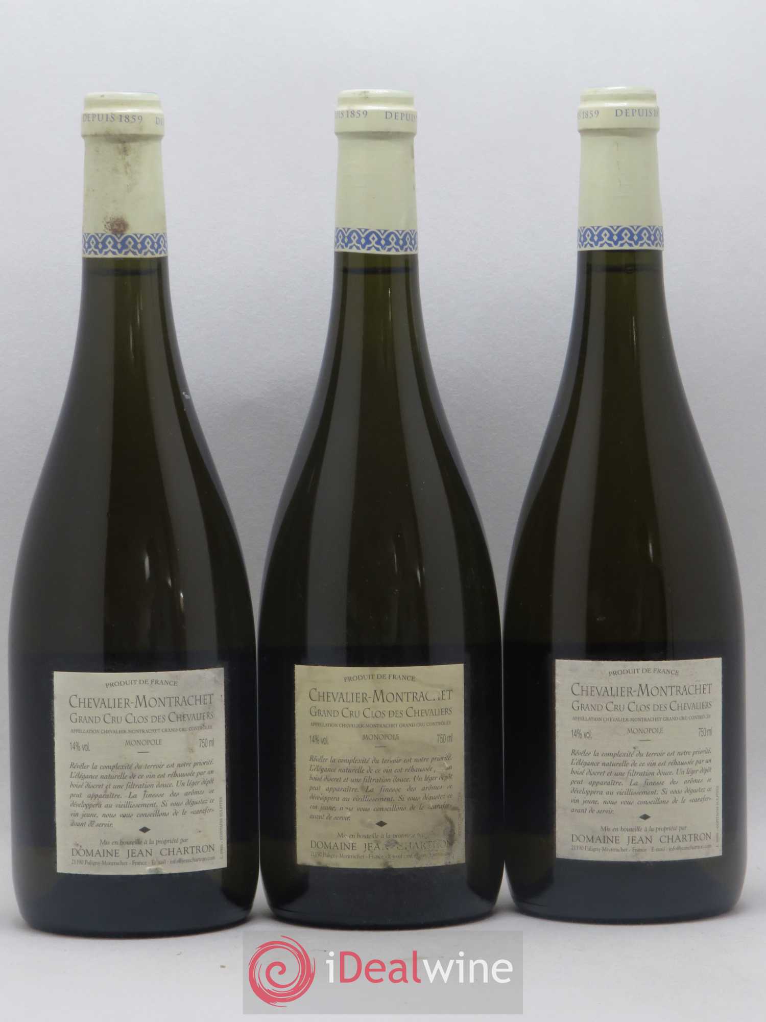 Chevalier-Montrachet Grand Cru Clos des Chevaliers Jean Chartron (Domaine) 2005 - Lot de 3 bouteilles - 1