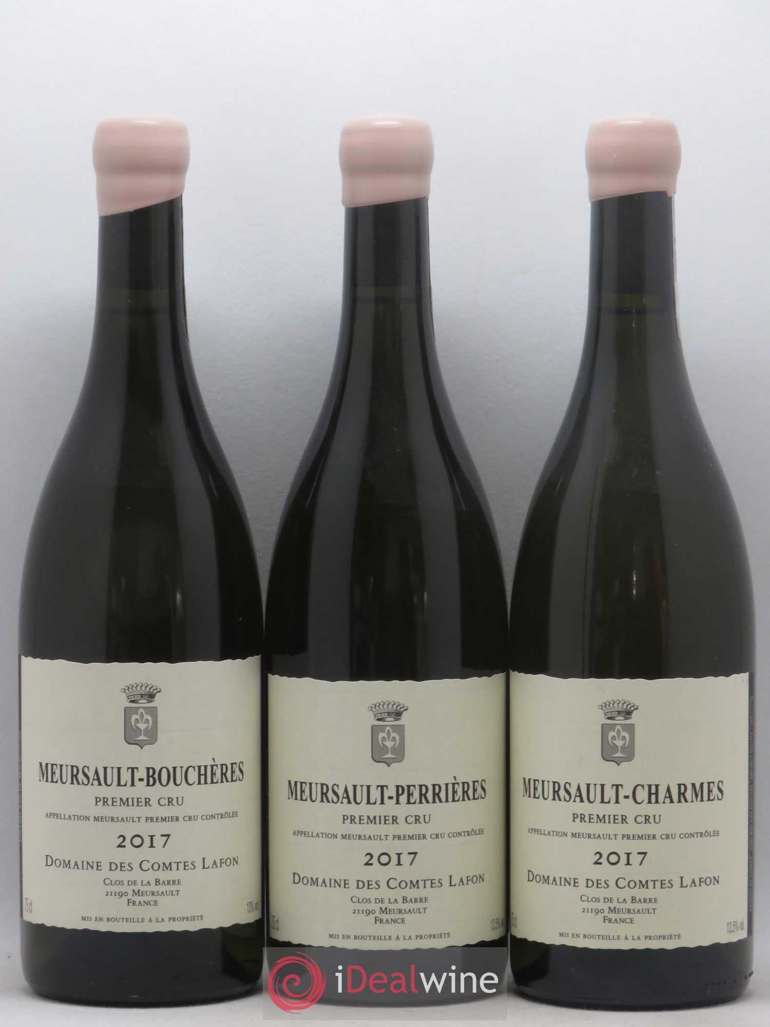 Meursault 1er Cru Caisse Prestige 6 Climats Comtes Lafon (Domaine des) Charmes - Bouchères - Perrieres - Porusots - Genevrieres - Goutte d'or 2017 - Lot of 6 bottles - 1