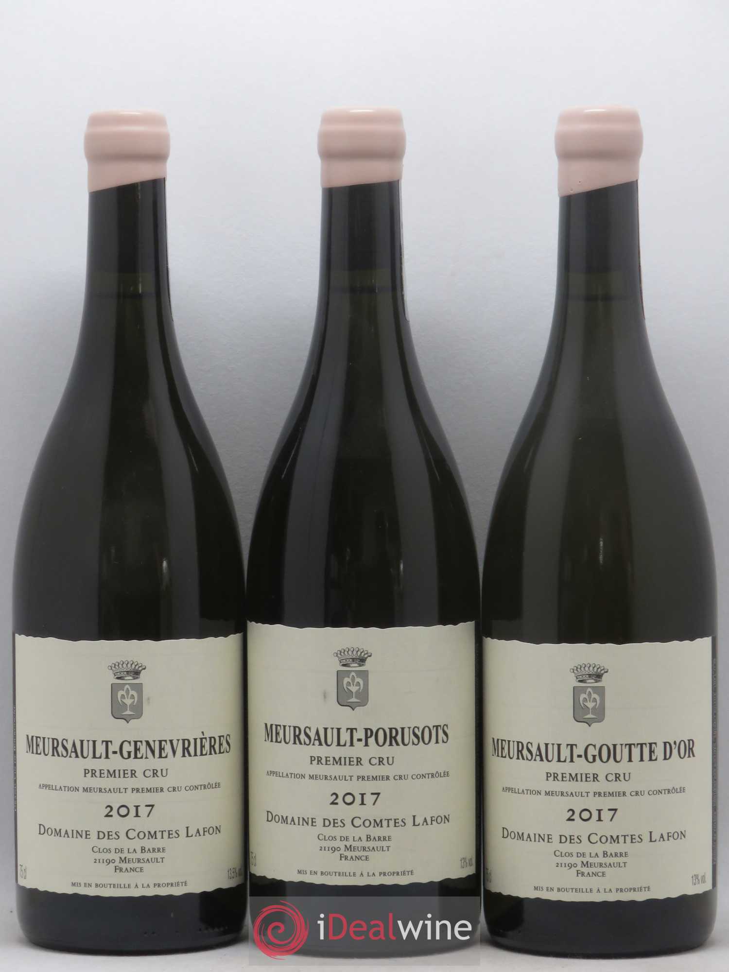Meursault 1er Cru Caisse Prestige 6 Climats Comtes Lafon (Domaine des) Charmes - Bouchères - Perrieres - Porusots - Genevrieres - Goutte d'or 2017 - Lot of 6 bottles - 2