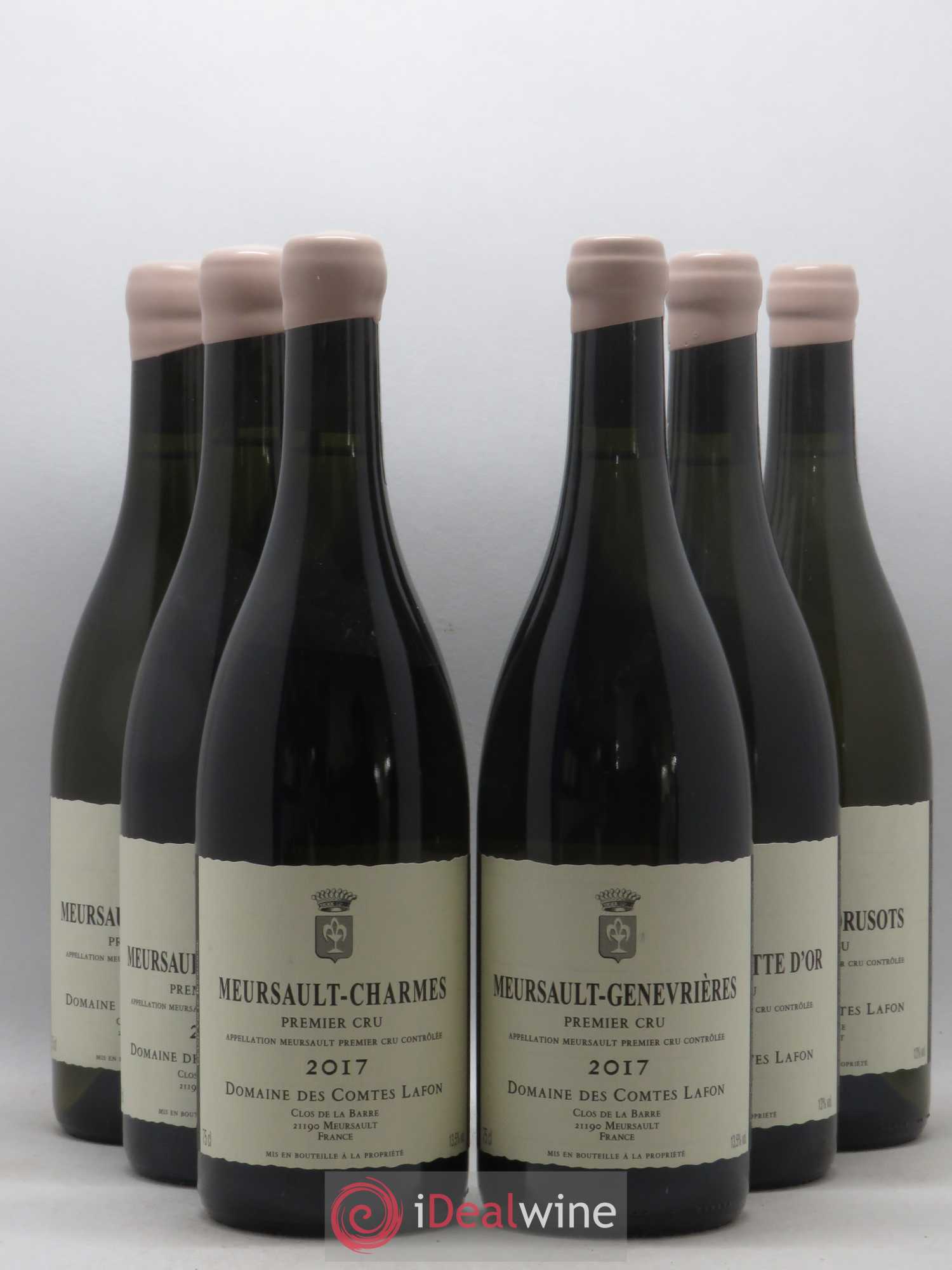 Meursault 1er Cru Caisse Prestige 6 Climats Comtes Lafon (Domaine des) Charmes - Bouchères - Perrieres - Porusots - Genevrieres - Goutte d'or 2017 - Lot of 6 bottles - 0