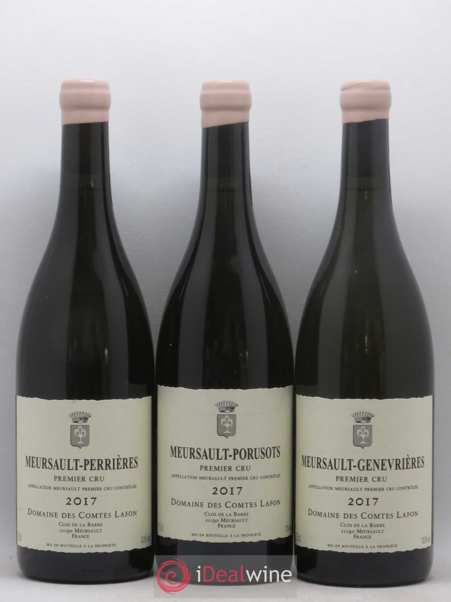 Meursault 1er Cru Caisse Prestige 6 Climats Comtes Lafon (Domaine des) Charmes - Bouchères - Perrieres - Porusots - Genevrieres - Goutte d'or 2017 - Posten von 6 Flaschen - 2