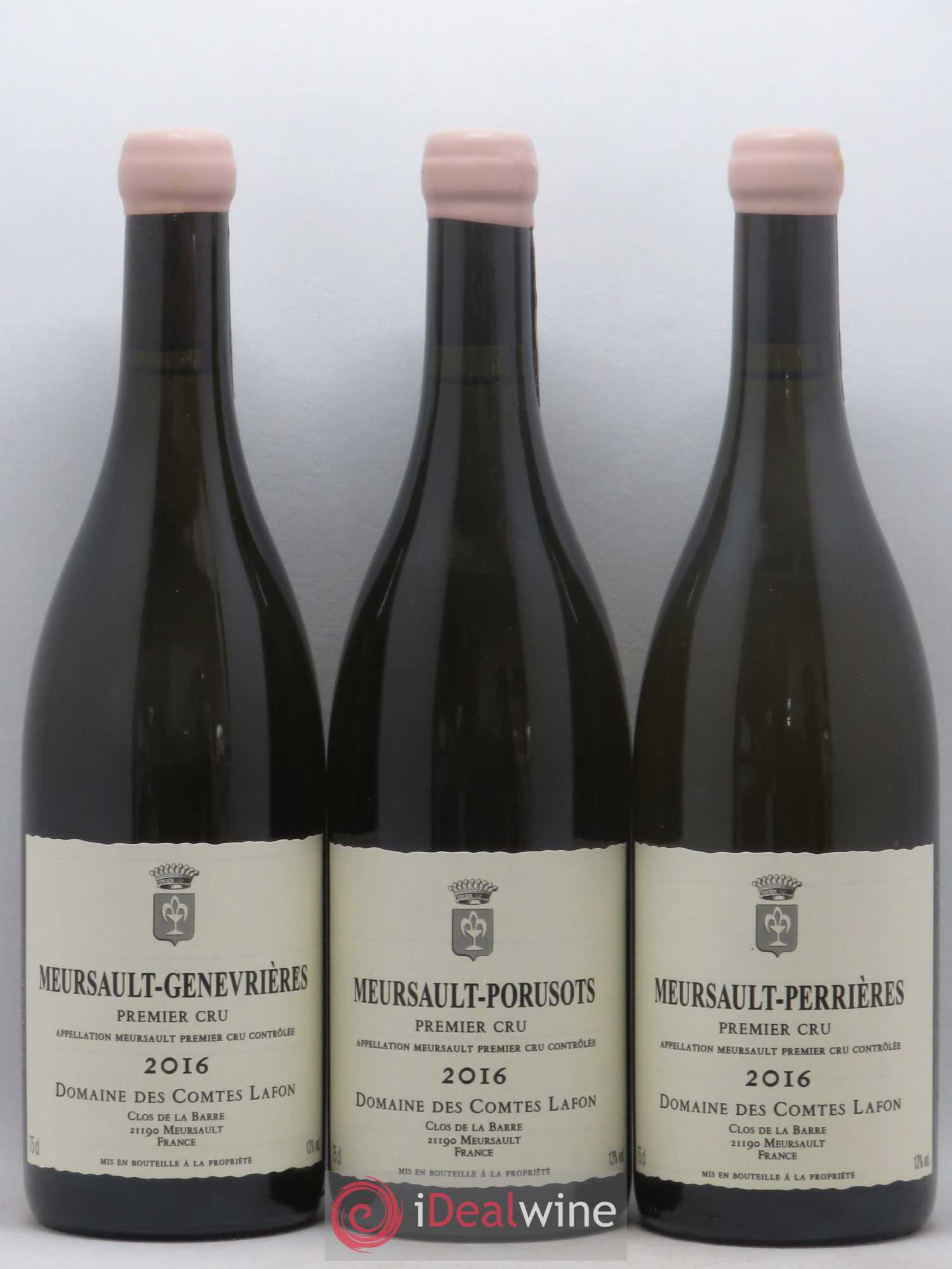 Meursault 1er Cru Caisse Prestige 6 Climats Comtes Lafon (Domaine des) Charmes - Bouchères - Perrieres - Porusots - Genevrieres - Goutte d'or 2016 - Lotto di 6 bottiglie - 2