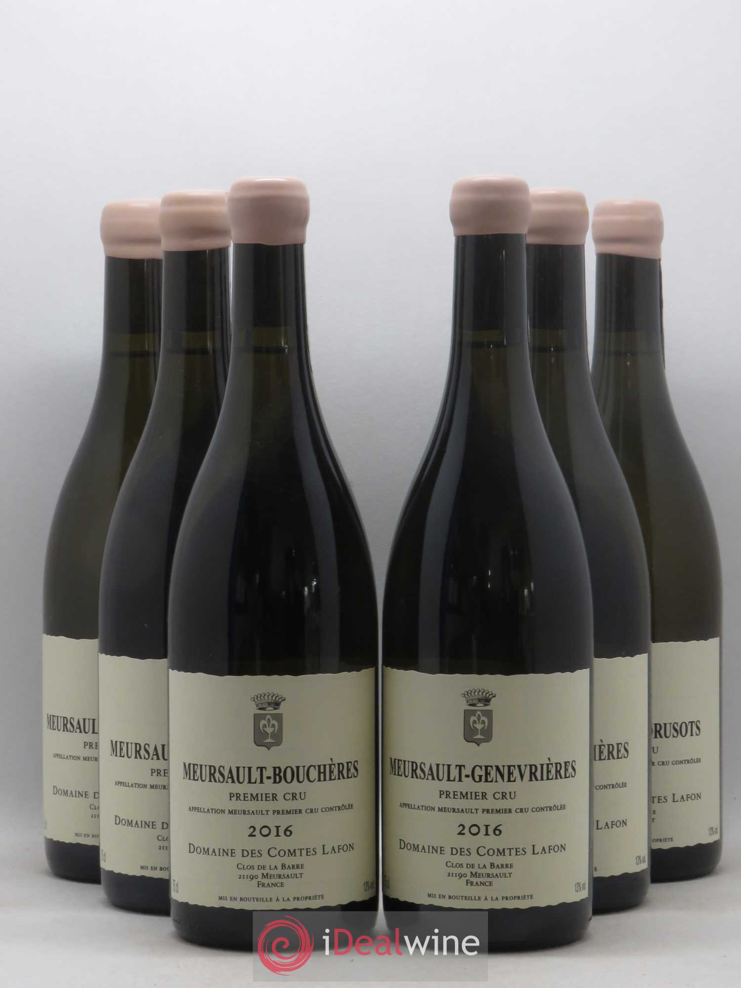 Meursault 1er Cru Caisse Prestige 6 Climats Comtes Lafon (Domaine des) Charmes - Bouchères - Perrieres - Porusots - Genevrieres - Goutte d'or 2016 - Lotto di 6 bottiglie - 0