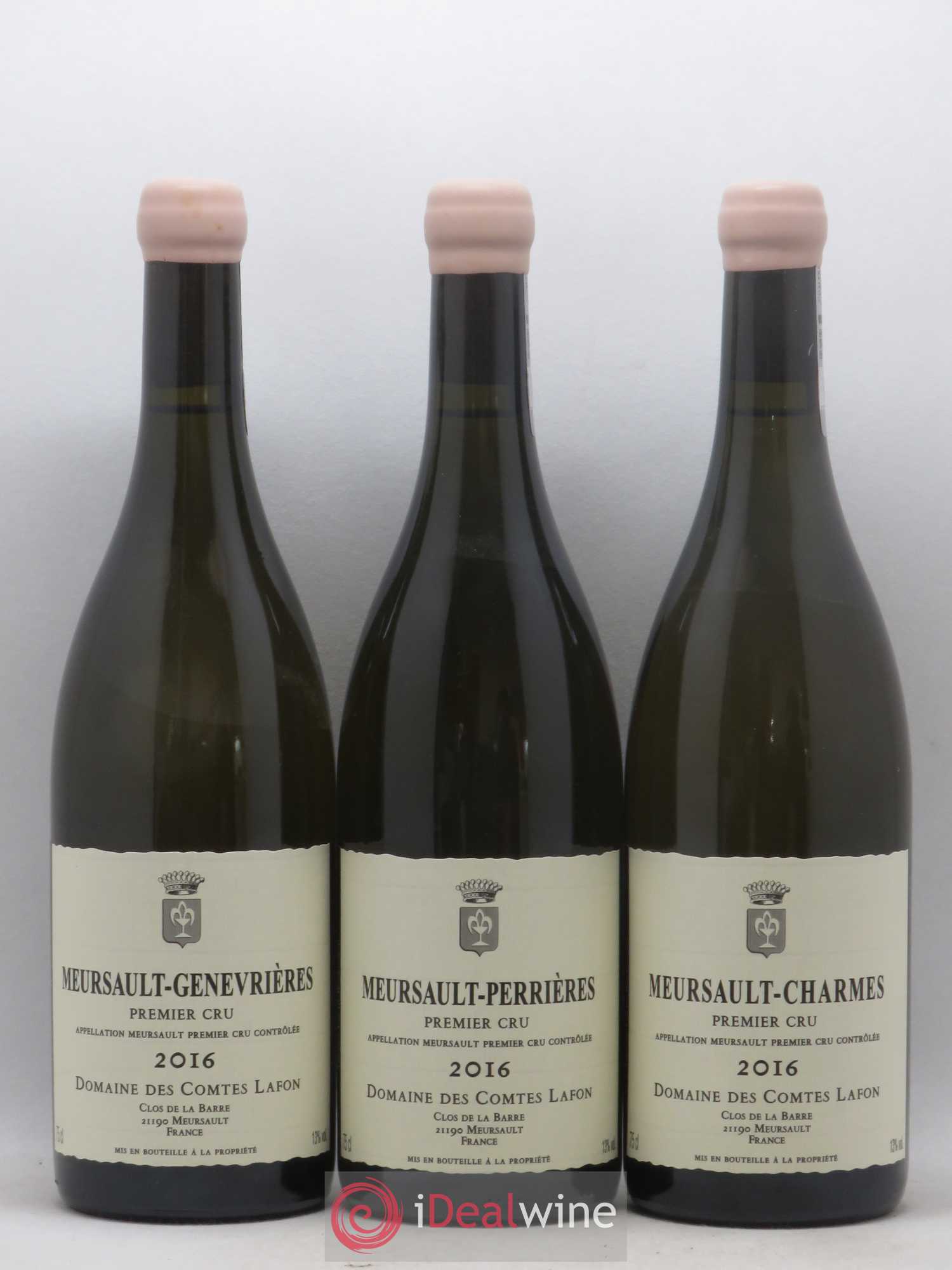 Meursault 1er Cru Caisse Prestige 6 Climats Comtes Lafon (Domaine des) Charmes - Bouchères - Perrieres - Porusots - Genevrieres - Goutte d'or 2016 - Posten von 6 Flaschen - 2