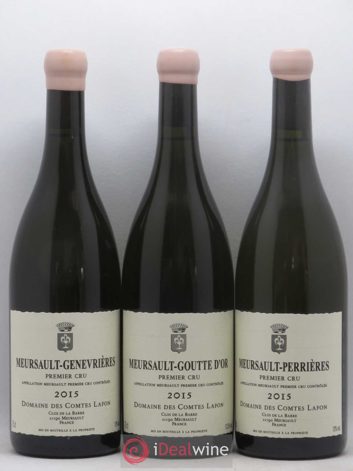 Meursault 1er Cru Caisse Prestige 6 Climats Comtes Lafon (Domaine des) Charmes - Bouchères - Perrieres - Porusots - Genevrieres - Goutte d'or 2015 - Posten von 6 Flaschen - 2