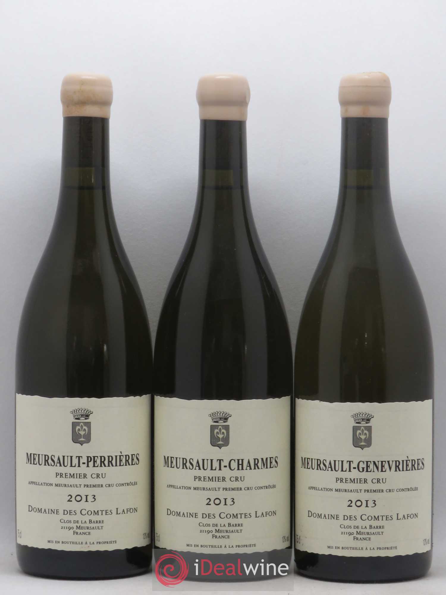 Meursault 1er Cru Caisse Prestige 6 Climats Comtes Lafon (Domaine des) Charmes - Bouchères - Perrieres - Porusots - Genevrieres - Goutte d'or 2013 - Lotto di 6 bottiglie - 2
