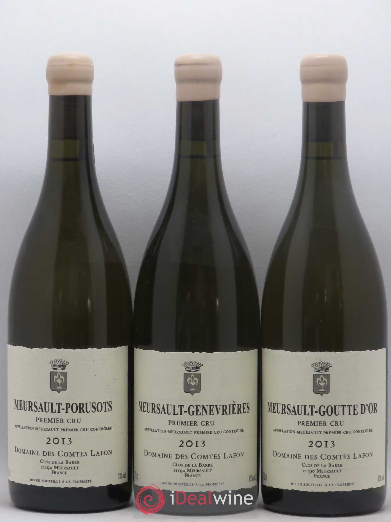 Meursault 1er Cru Caisse Prestige 6 Climats Comtes Lafon (Domaine des) Charmes - Bouchères - Perrieres - Porusots - Genevrieres - Goutte d'or 2013 - Lotto di 6 bottiglie - 1