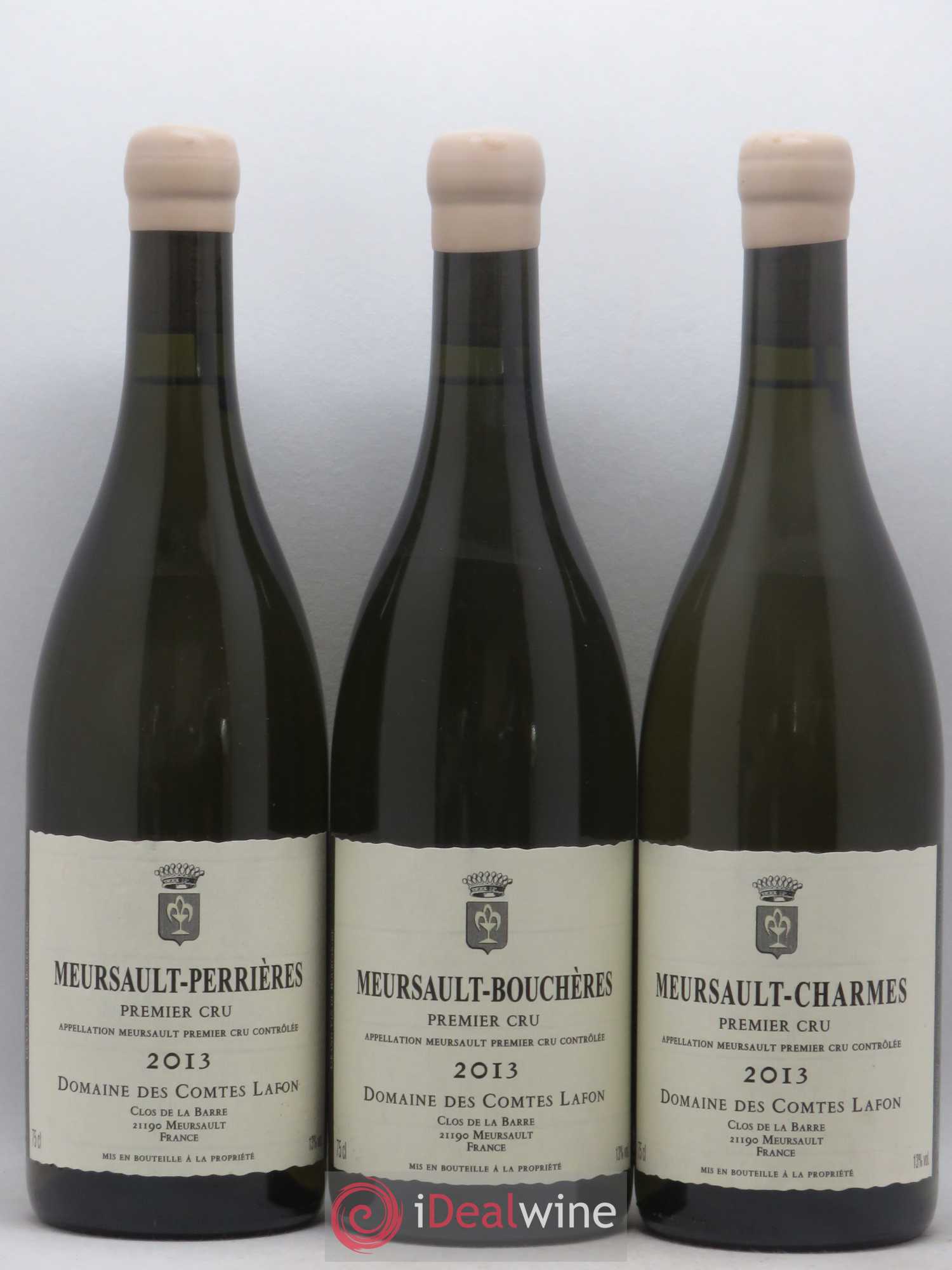 Meursault 1er Cru Caisse Prestige 6 Climats Comtes Lafon (Domaine des) Charmes - Bouchères - Perrieres - Porusots - Genevrieres - Goutte d'or 2013 - Lotto di 6 bottiglie - 2