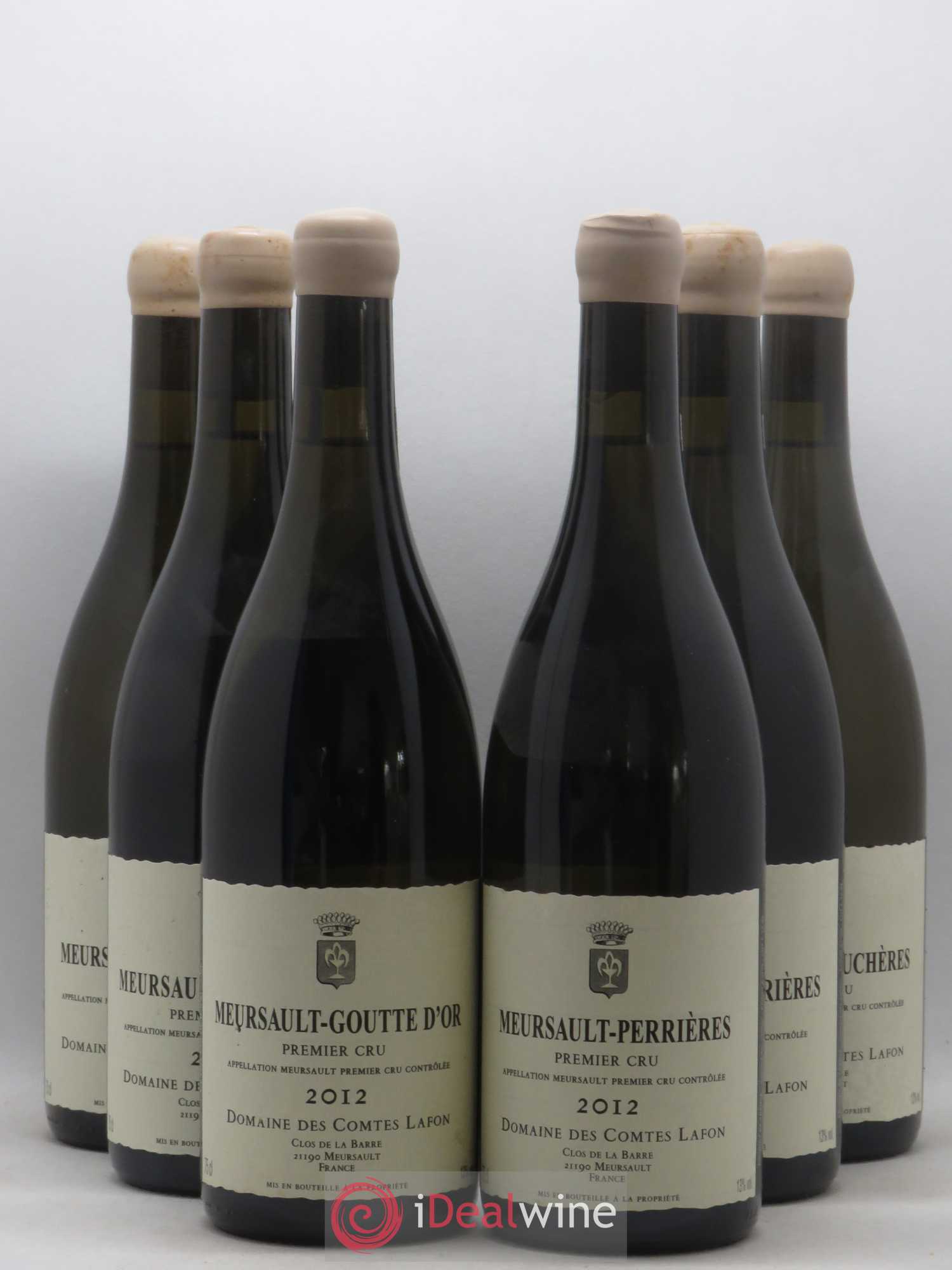 Meursault 1er Cru Caisse Prestige 6 Climats Comtes Lafon (Domaine des) Charmes - Bouchères - Perrieres - Porusots - Genevrieres - Goutte d'or 2012 - Lotto di 6 bottiglie - 0