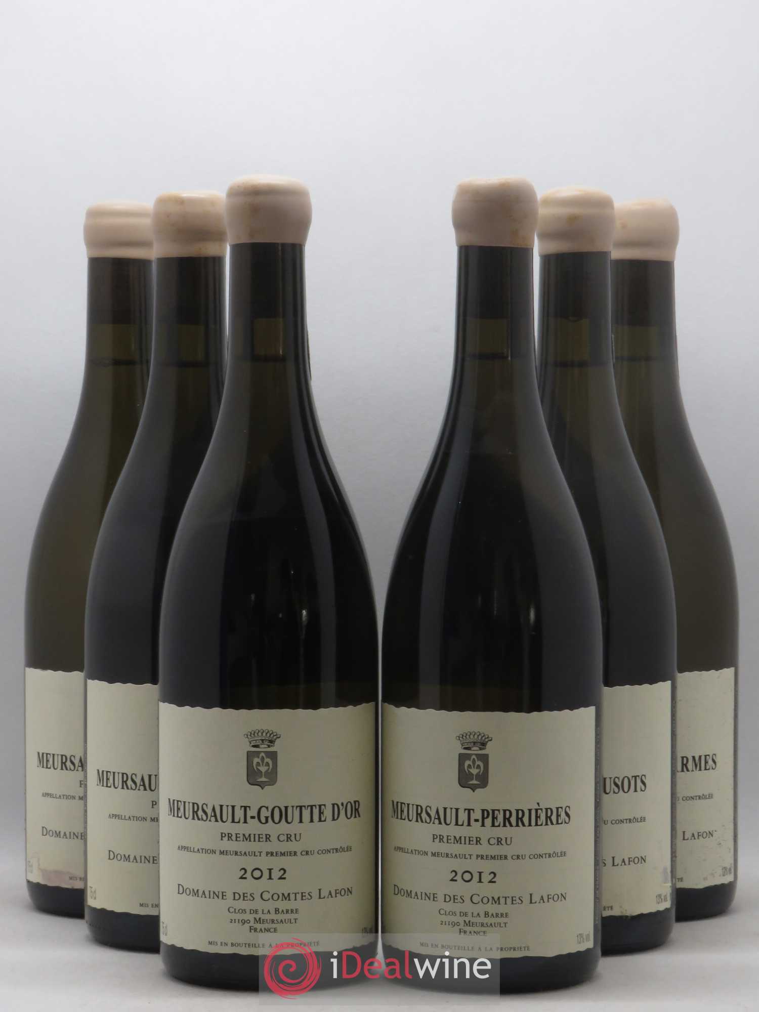Meursault 1er Cru Caisse Prestige 6 Climats Comtes Lafon (Domaine des) Charmes - Bouchères - Perrieres - Porusots - Genevrieres - Goutte d'or 2012 - Lotto di 6 bottiglie - 0