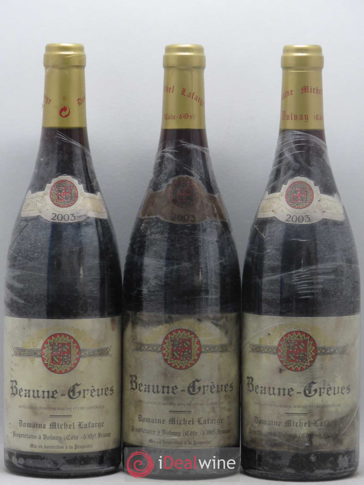Beaune 1er Cru Grèves Lafarge (Domaine) 2003 - Lot de 3 bouteilles - 0