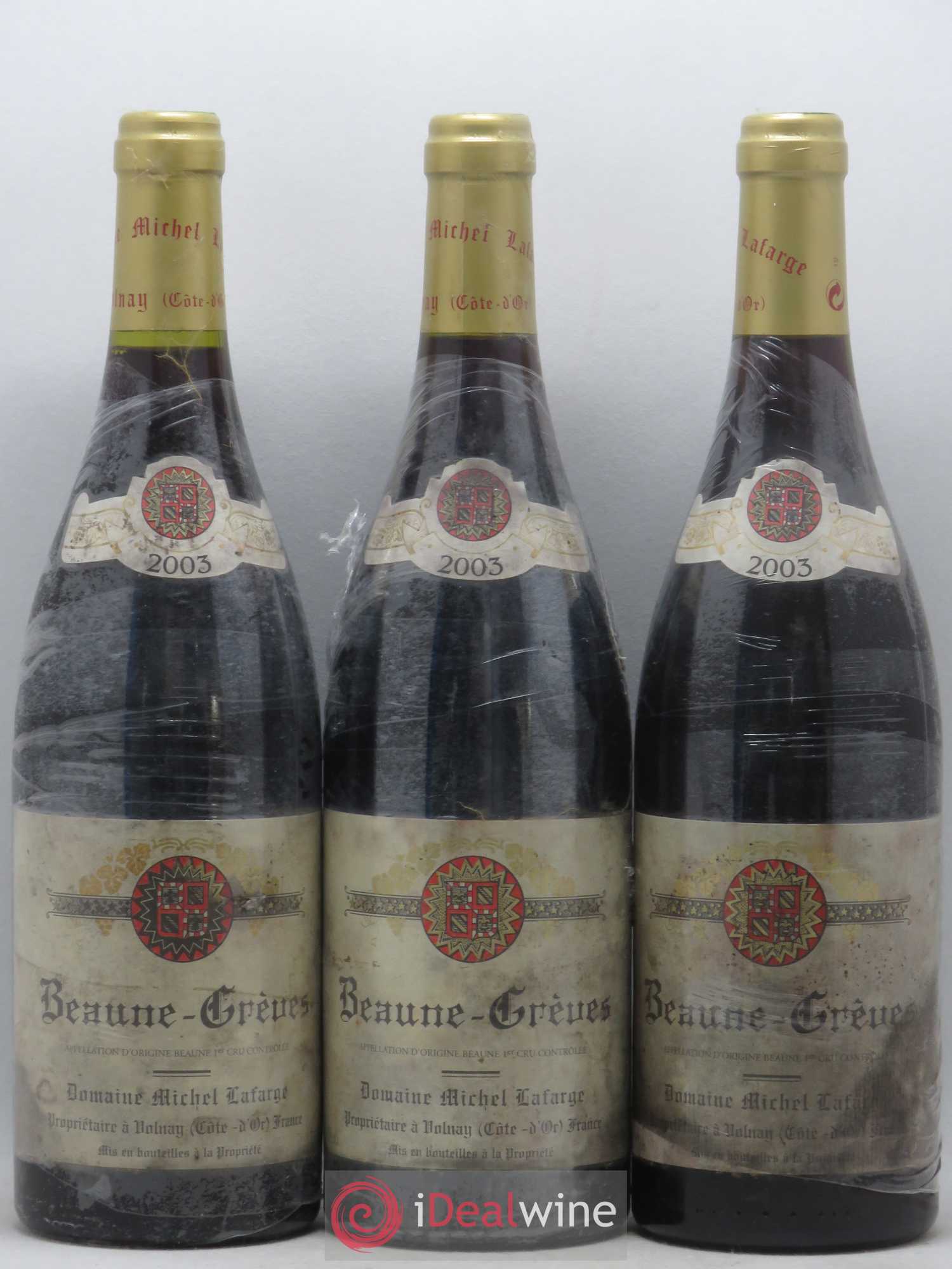 Beaune 1er Cru Grèves Lafarge (Domaine) 2003 - Lot de 3 bouteilles - 0