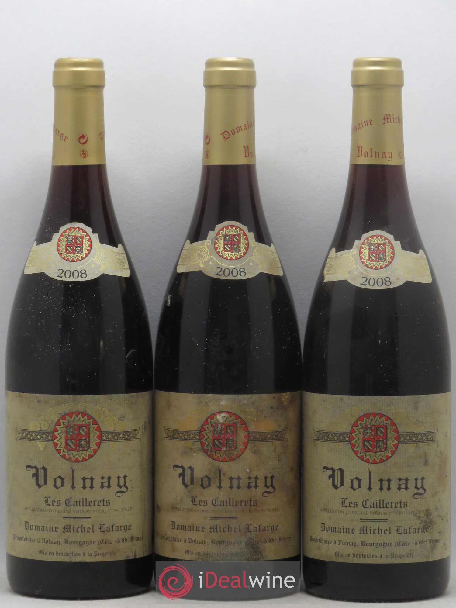 Volnay 1er Cru Les Caillerets Lafarge (Domaine) 2008 - Lot de 3 bouteilles - 0