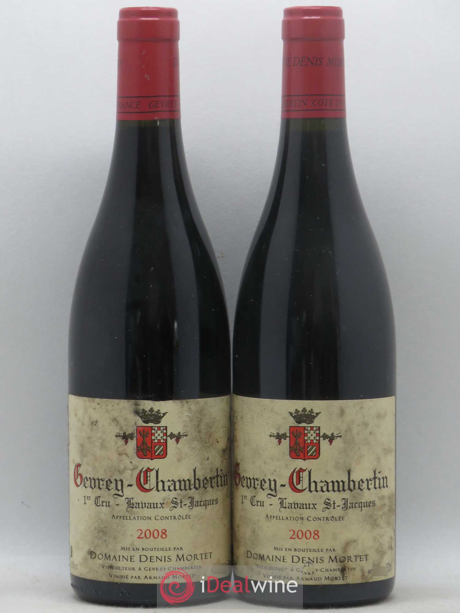 Gevrey-Chambertin 1er Cru Lavaux Saint Jacques Denis Mortet (Domaine) 2008 - Lotto di 2 bottiglie - 0