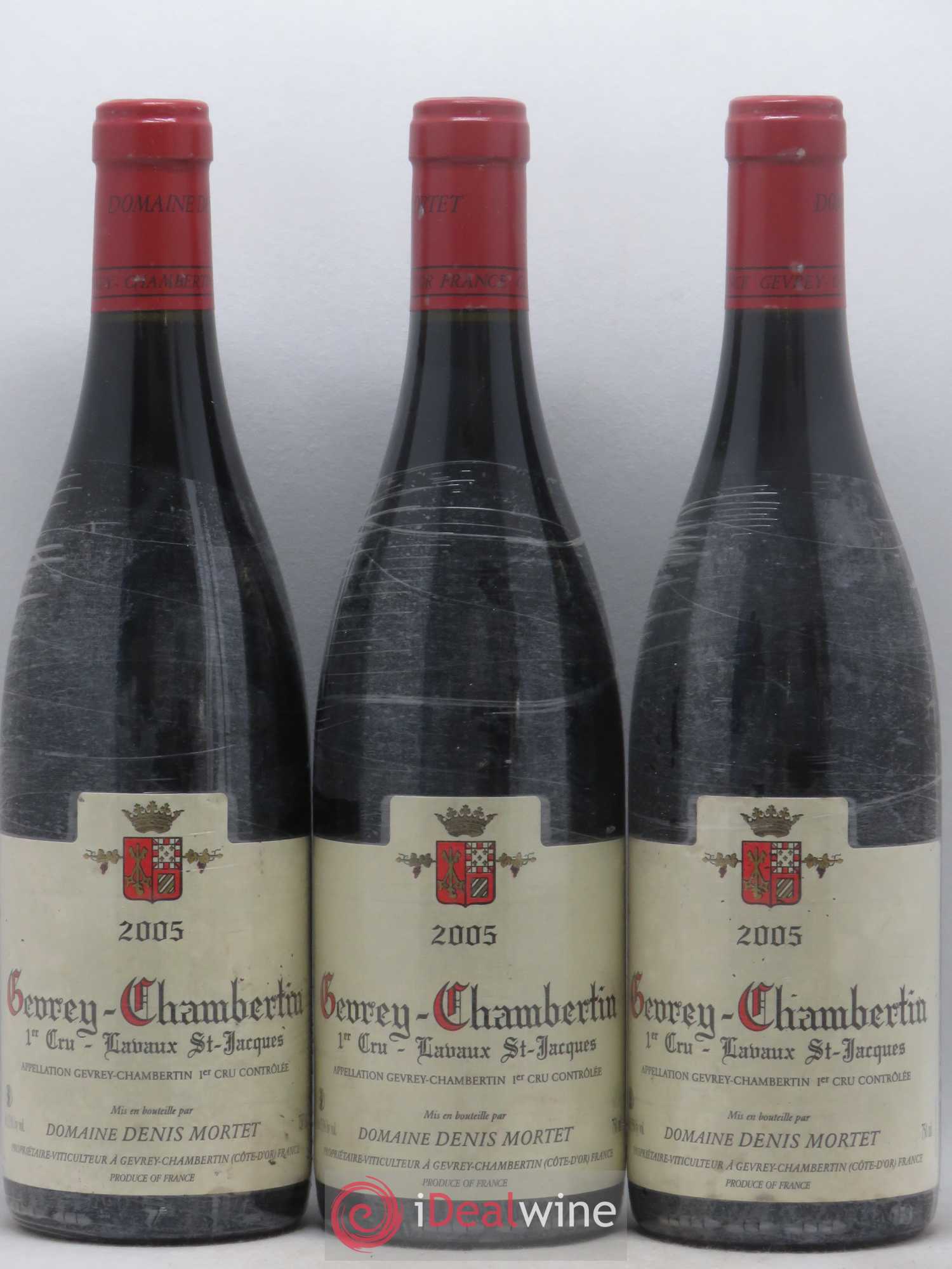 Gevrey-Chambertin 1er Cru Lavaux Saint Jacques Denis Mortet (Domaine) 2005 - Lot de 3 bouteilles - 0