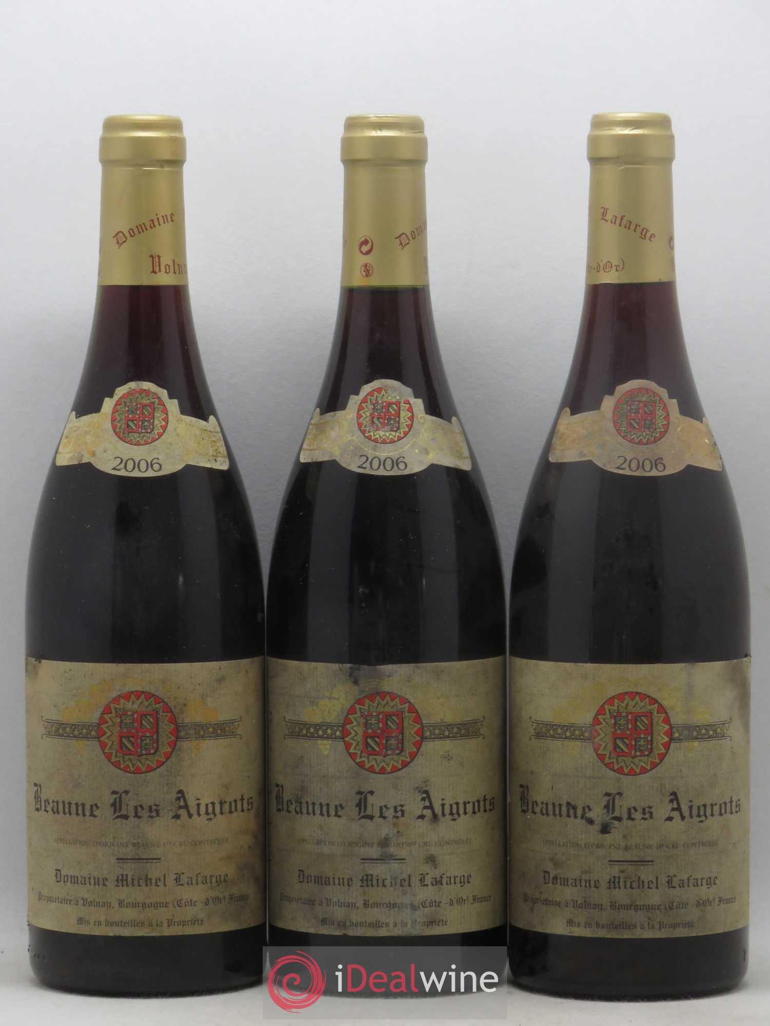 Beaune 1er Cru Les Aigrots Lafarge (Domaine) 2006 - Lot de 3 bouteilles - 0