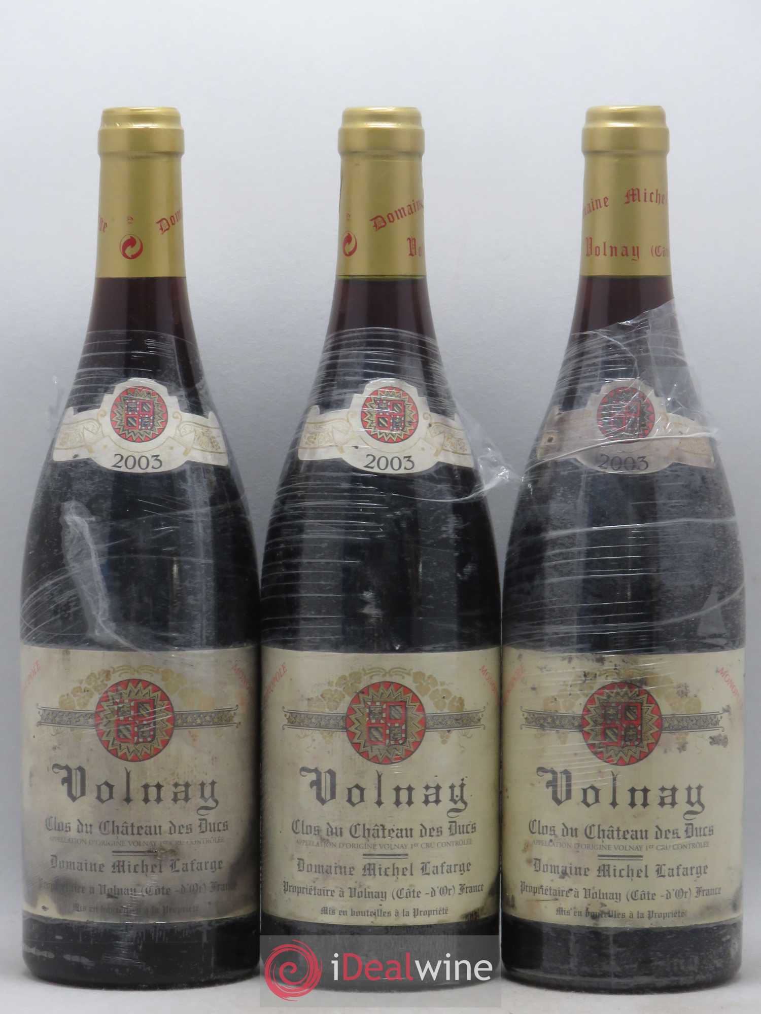 Volnay 1er Cru Clos du Château des Ducs Lafarge (Domaine) 2003 - Lot de 3 bouteilles - 0