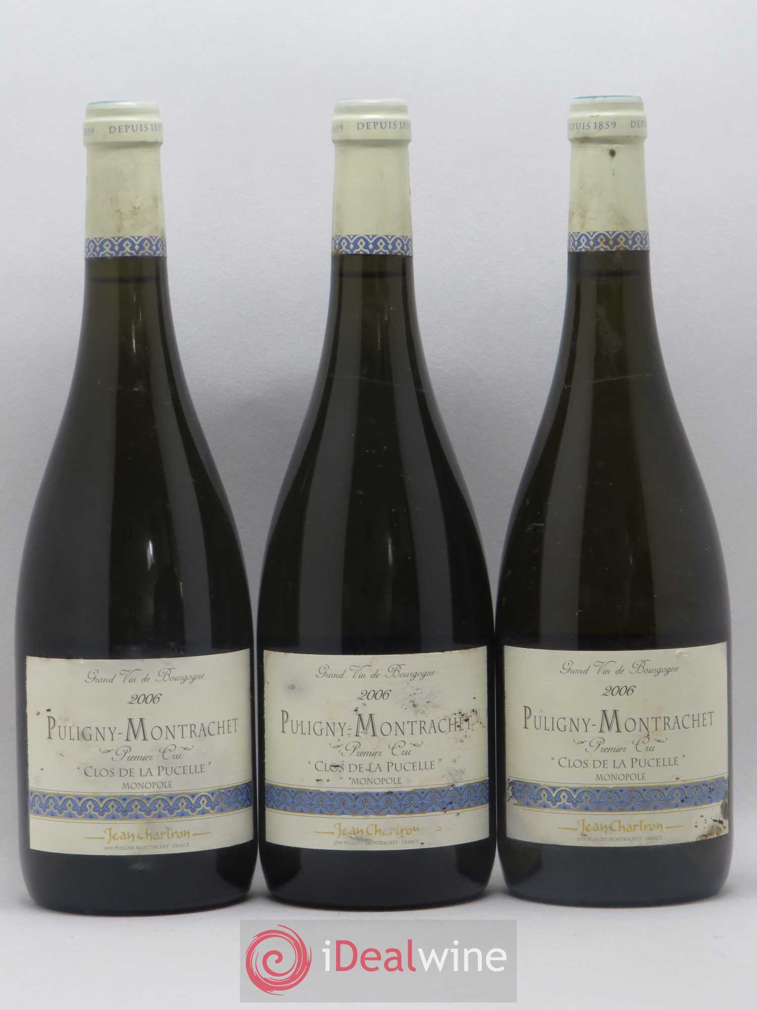Puligny-Montrachet 1er Cru Clos de la Pucelle Jean Chartron (Domaine) 2006 - Lot de 3 bouteilles - 0