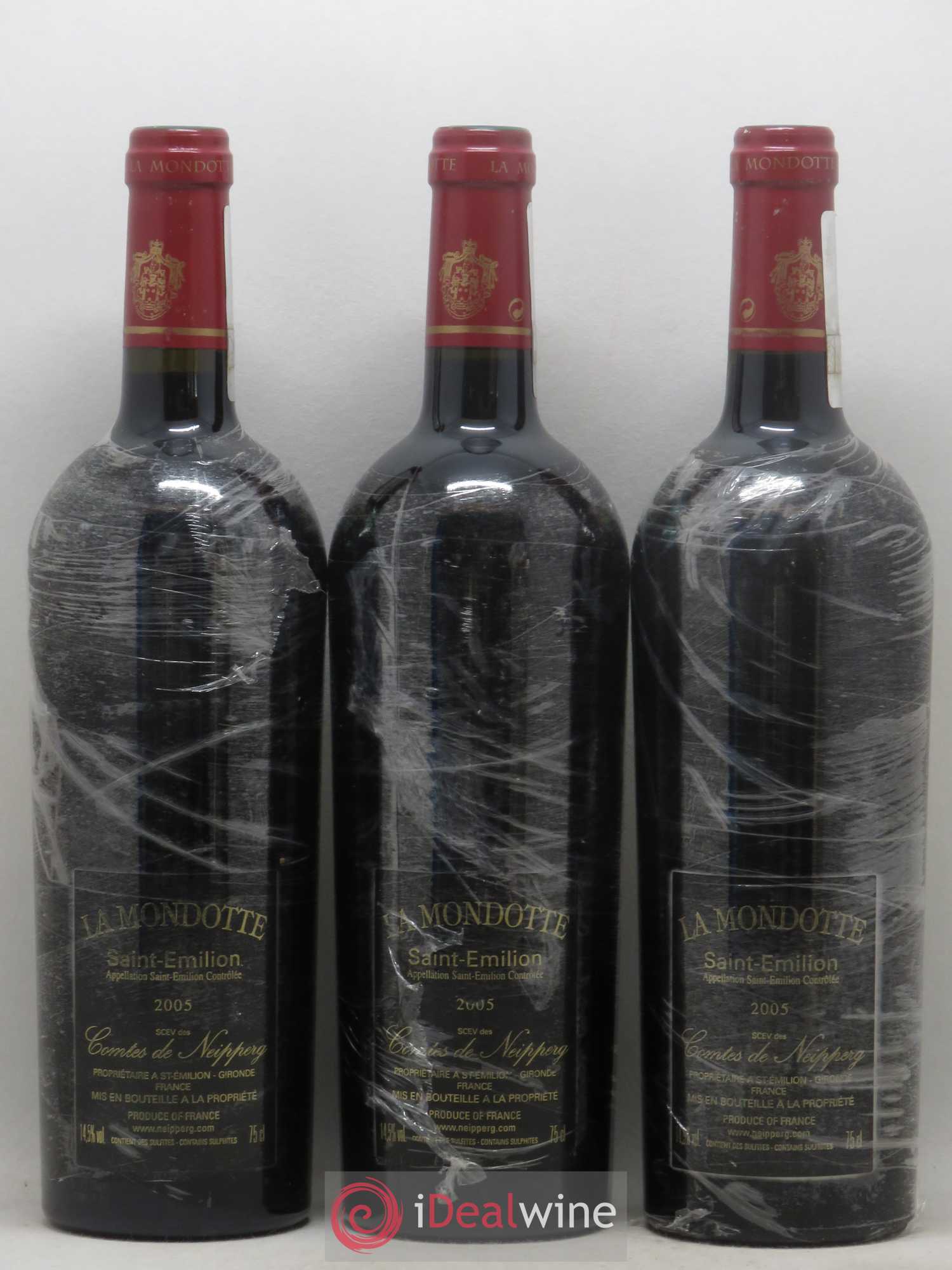 La Mondotte 1er Grand Cru Classé B depuis 2012 2005 - Lot de 3 bouteilles - 1