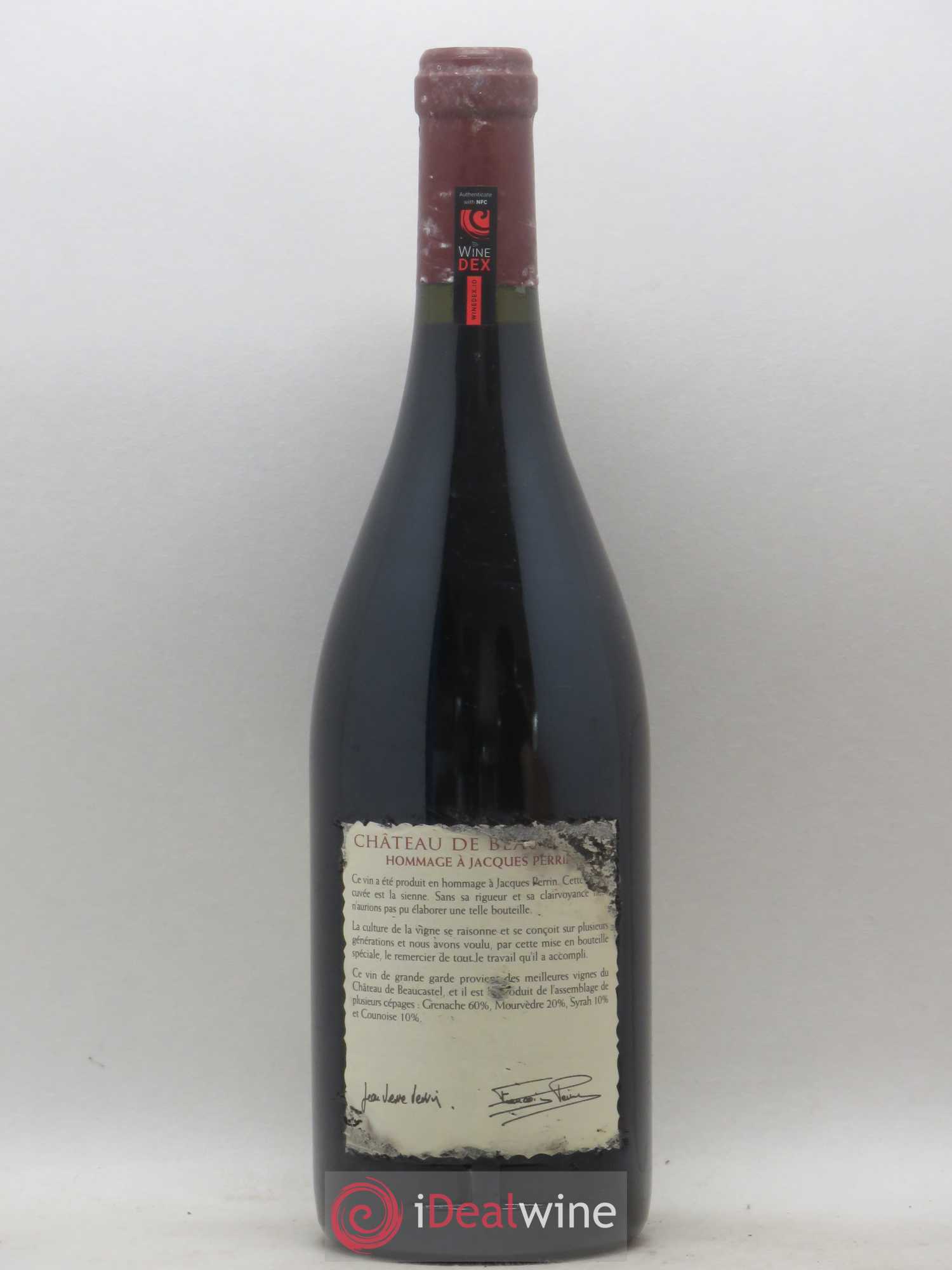 Châteauneuf-du-Pape Château de Beaucastel Hommage à Jacques Perrin Famille Perrin 1998 - Lot de 1 bouteille - 1