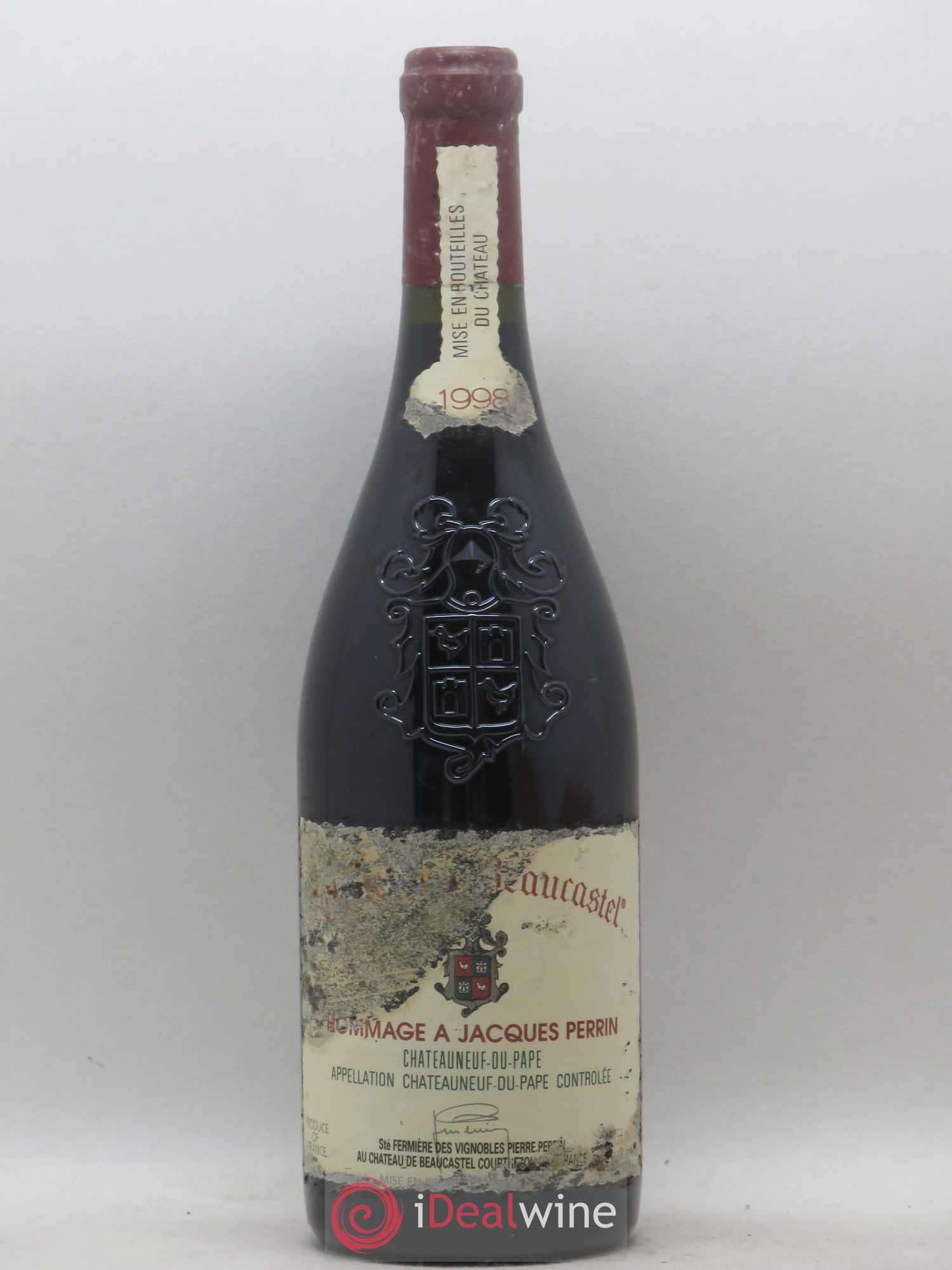 Châteauneuf-du-Pape Château de Beaucastel Hommage à Jacques Perrin Famille Perrin 1998 - Lot de 1 bouteille - 0