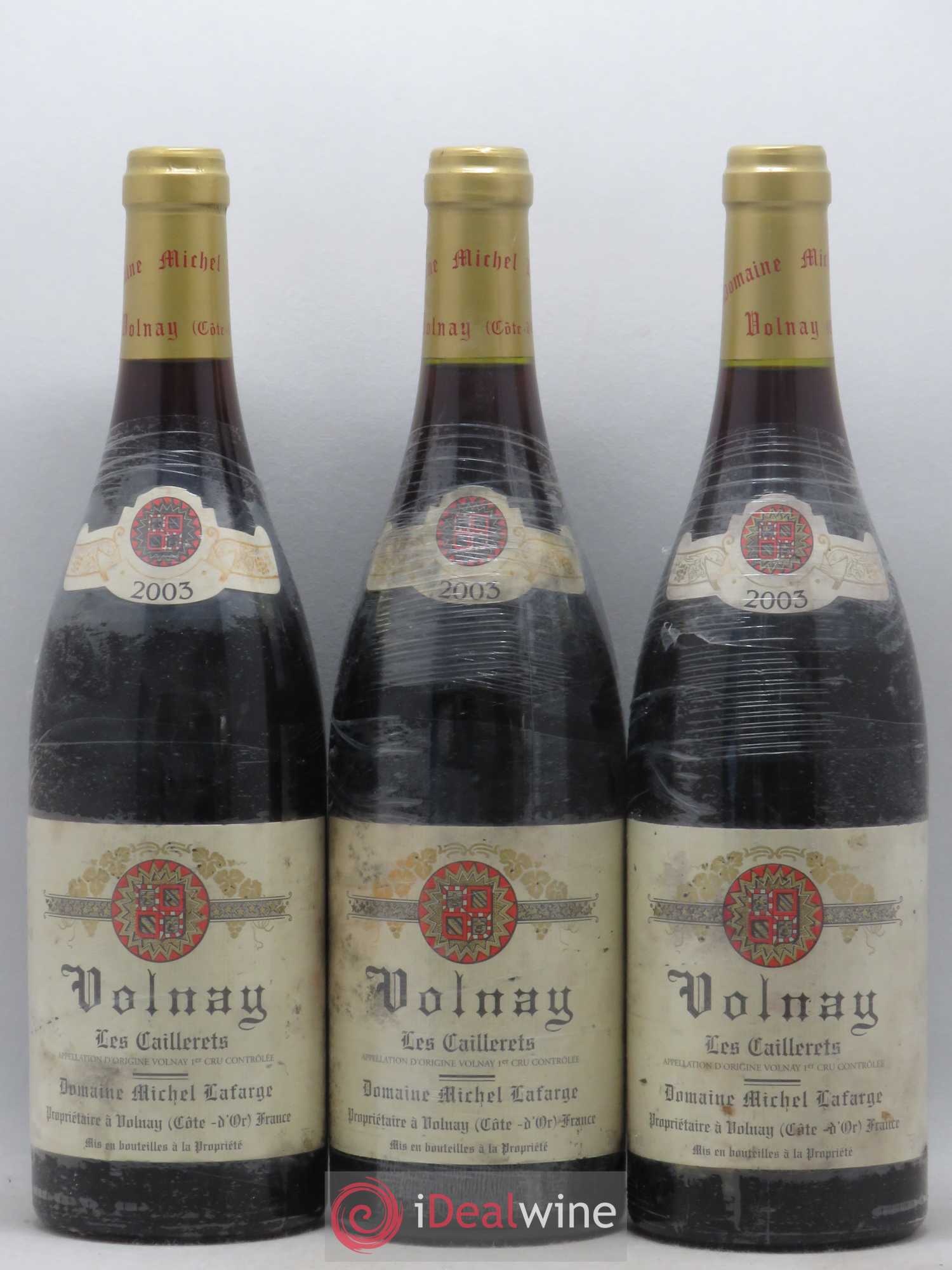 Volnay 1er Cru Les Caillerets Lafarge (Domaine) 2003 - Lot de 3 bouteilles - 0